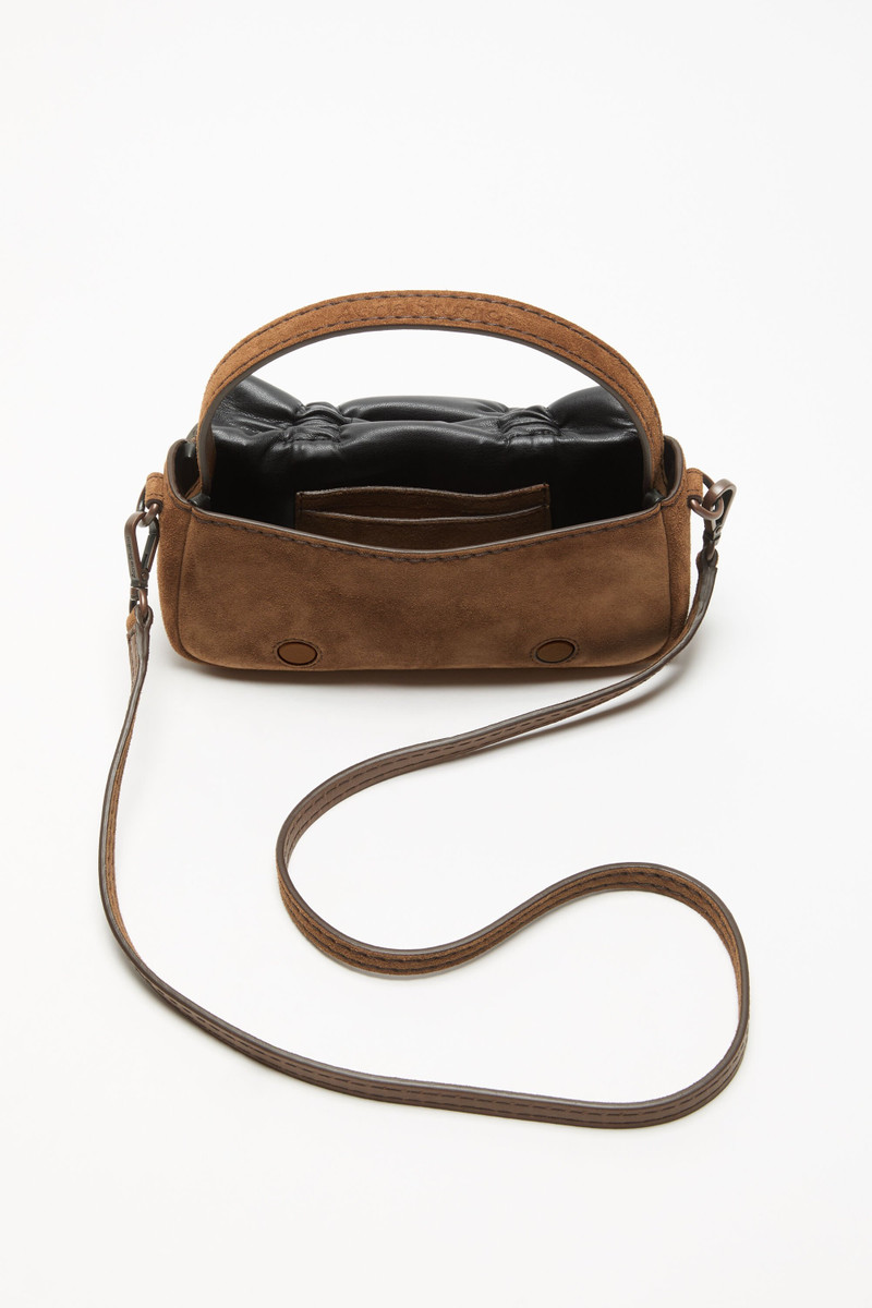 Acne Studios Multipocket suede micro bag - Cognac brown outlook