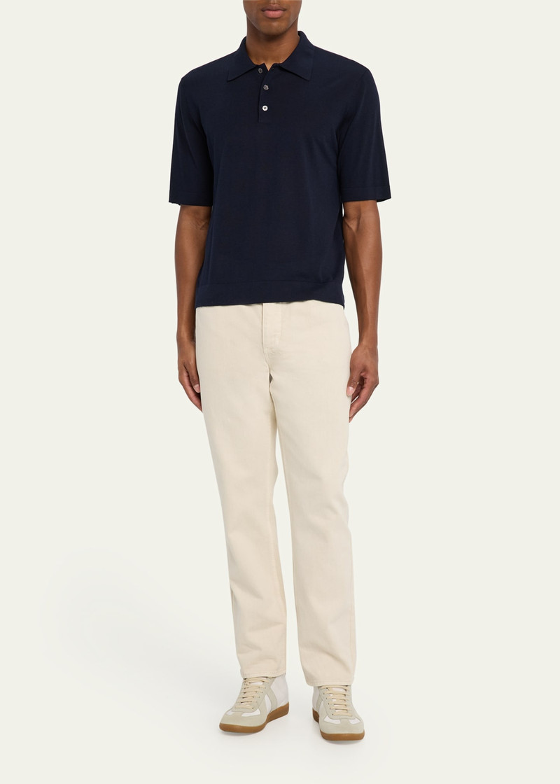 OFFICINE GÉNÉRALE Men's Brutus Knit Polo Shirt outlook