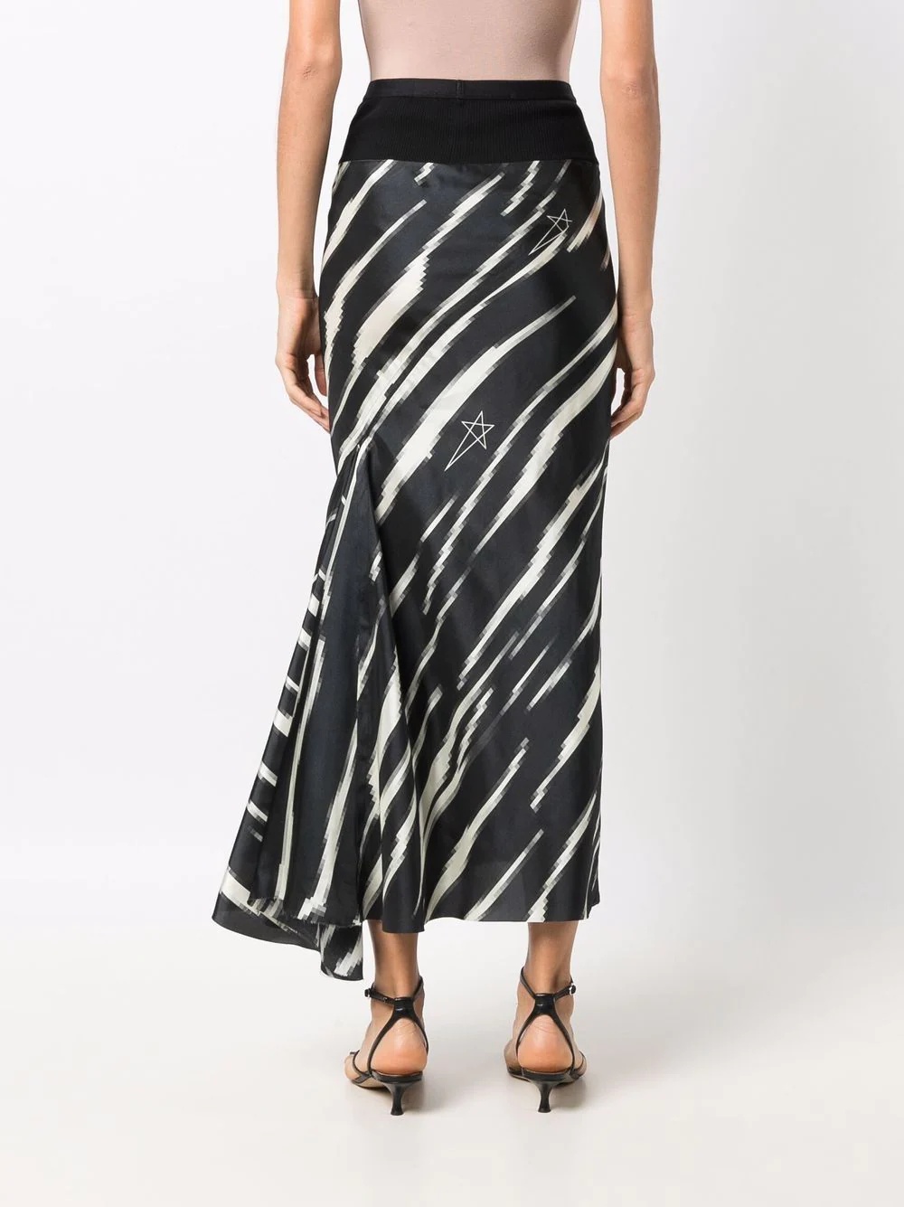 two-tone bias-cut maxi skirt - 4