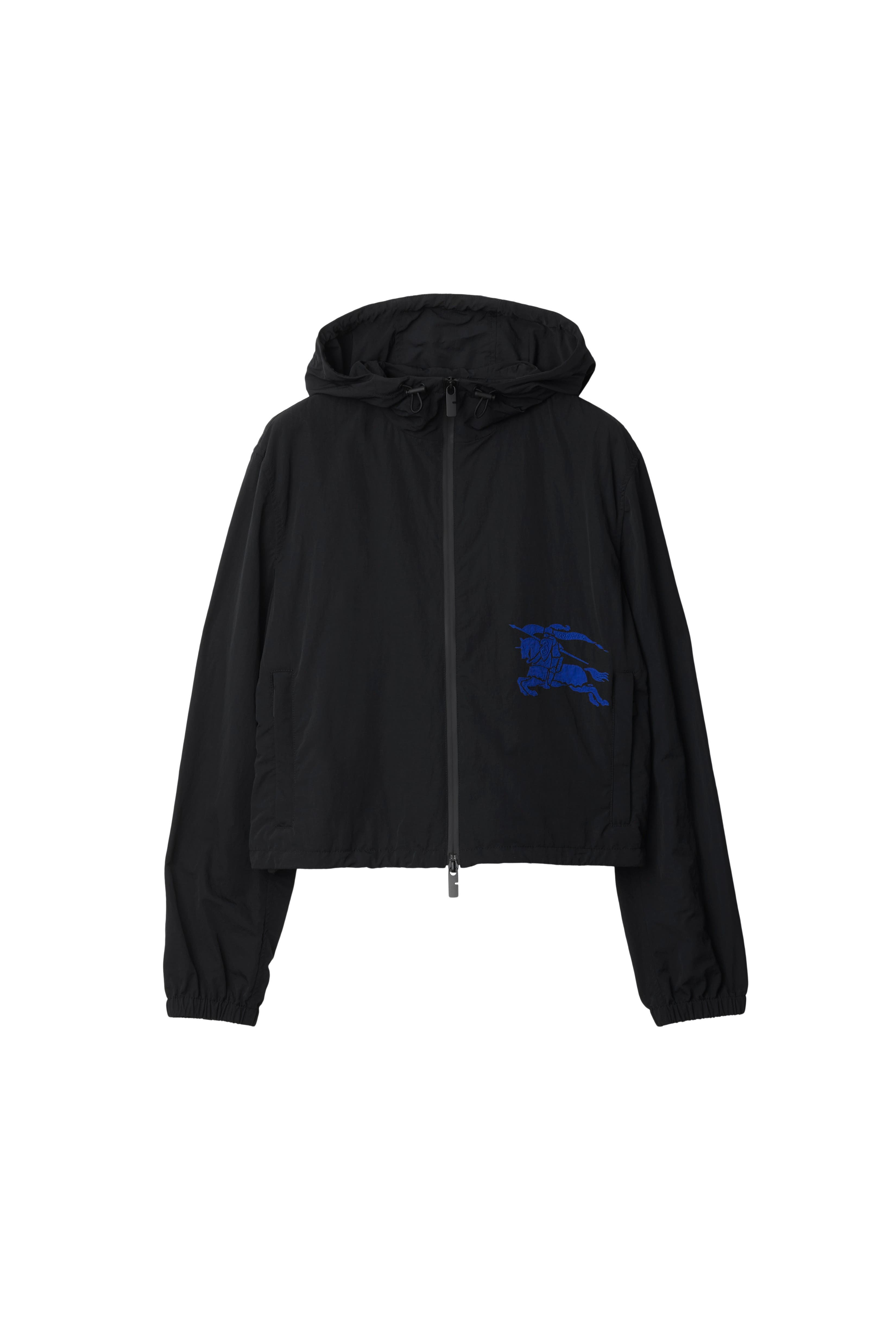 burberry Cropped Nylon Hooded Jacket in Black at Nordstrom - 2