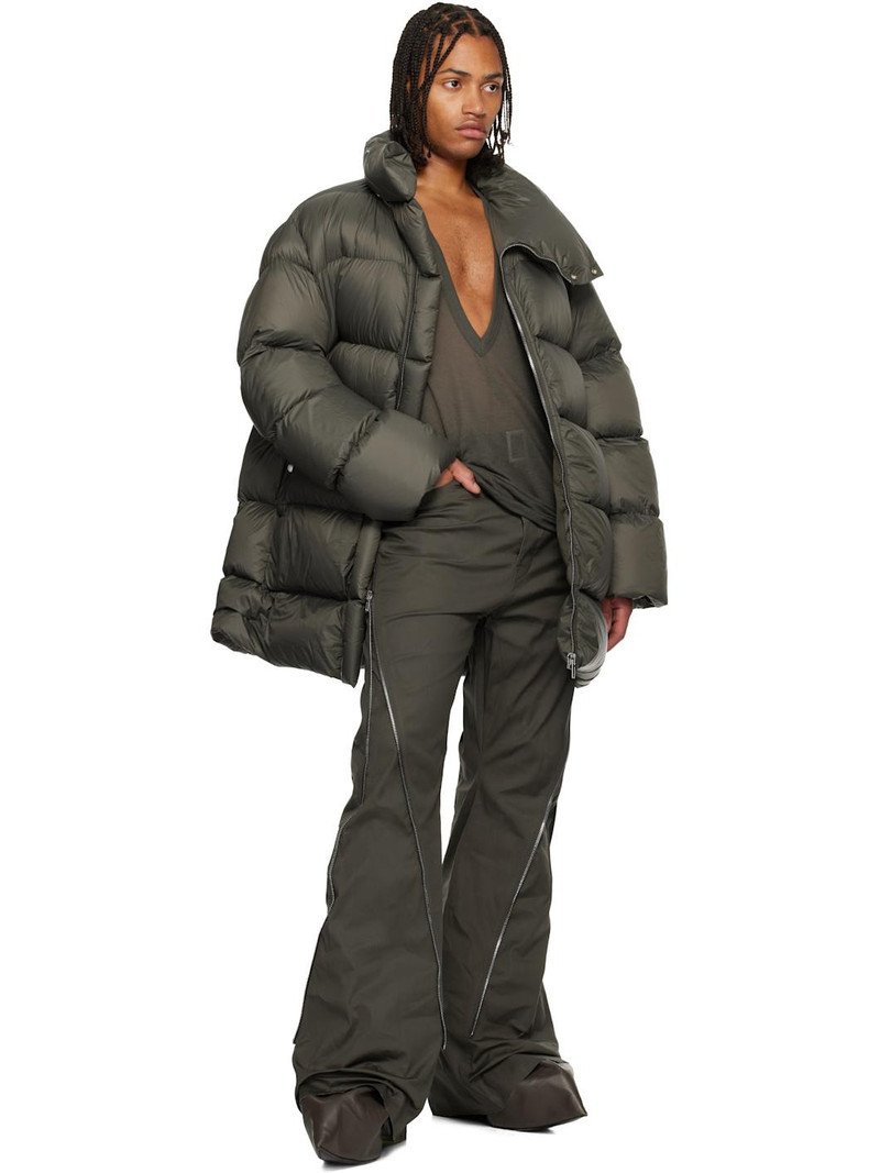 Rick Owens Khaki Concordians Turtle Down Coat outlook