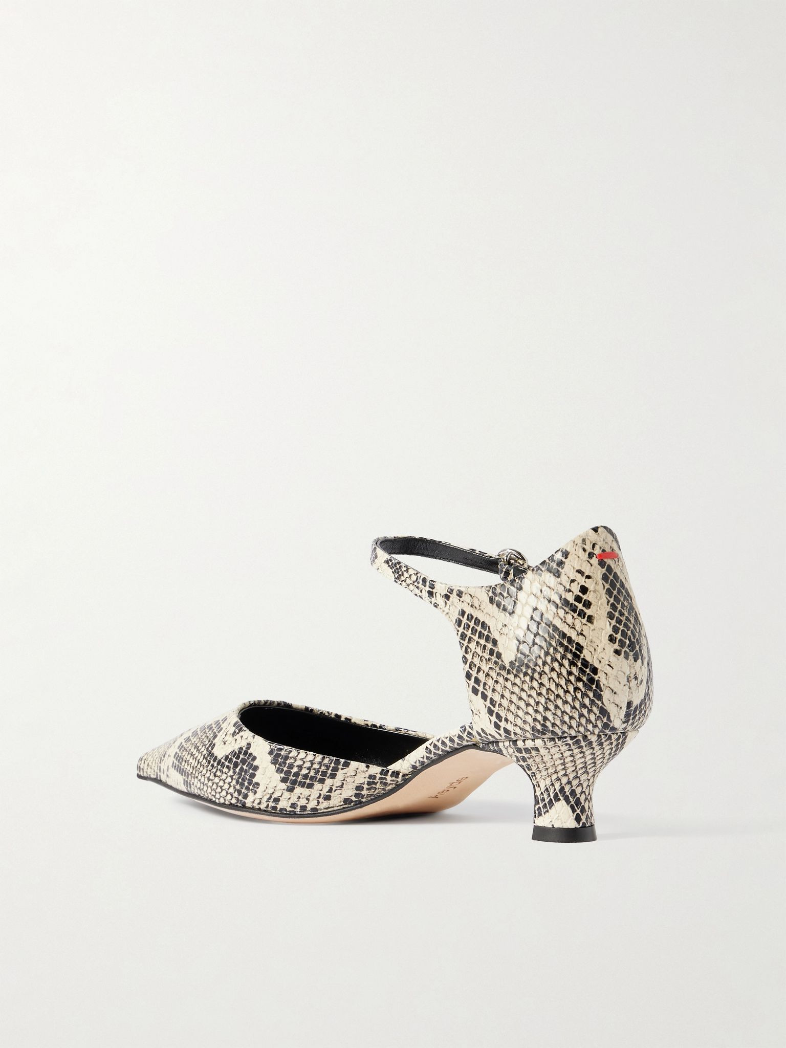 Tillie snake-effect leather pumps Snake print - 3