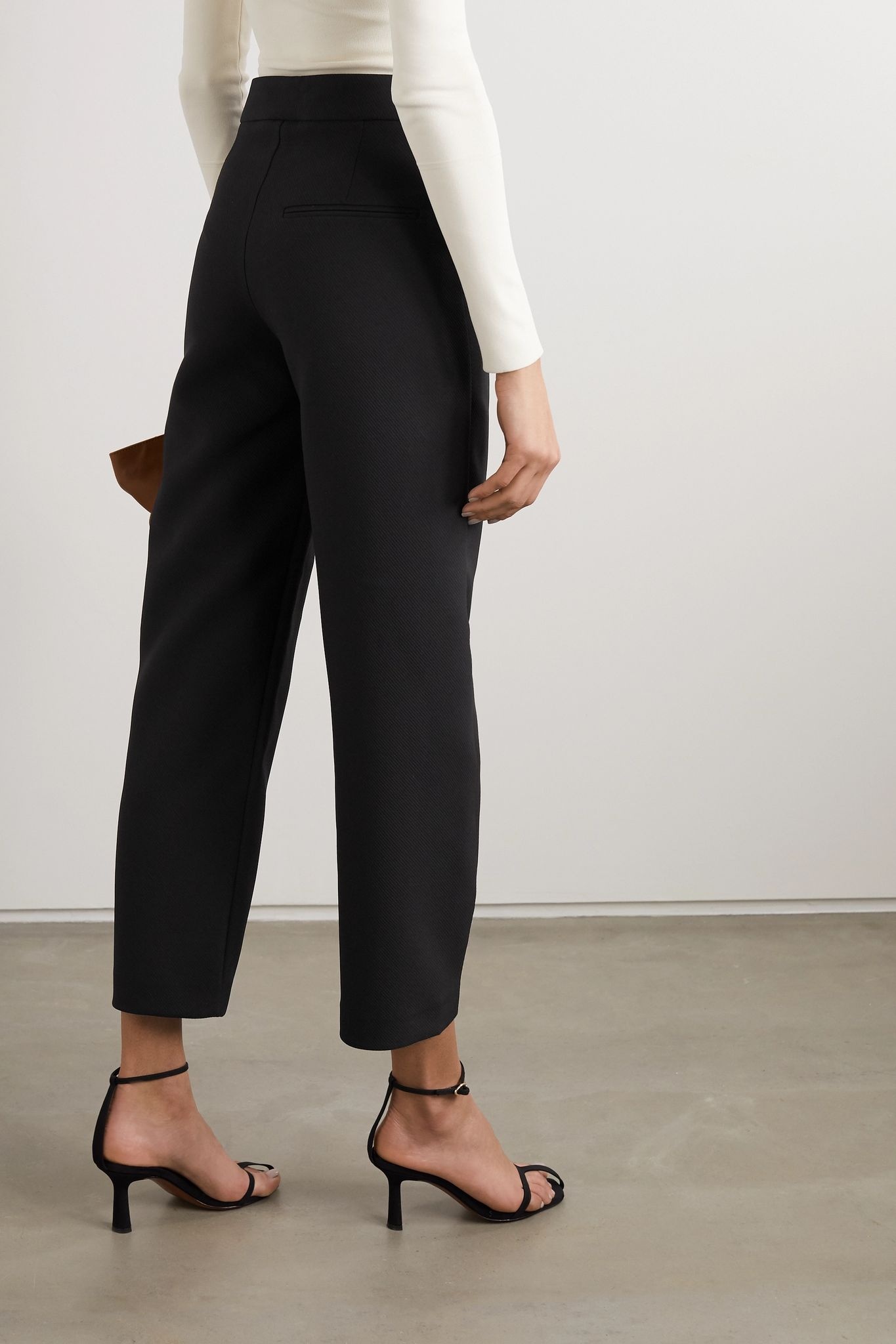 Novara cropped drill straight-leg pants - 4