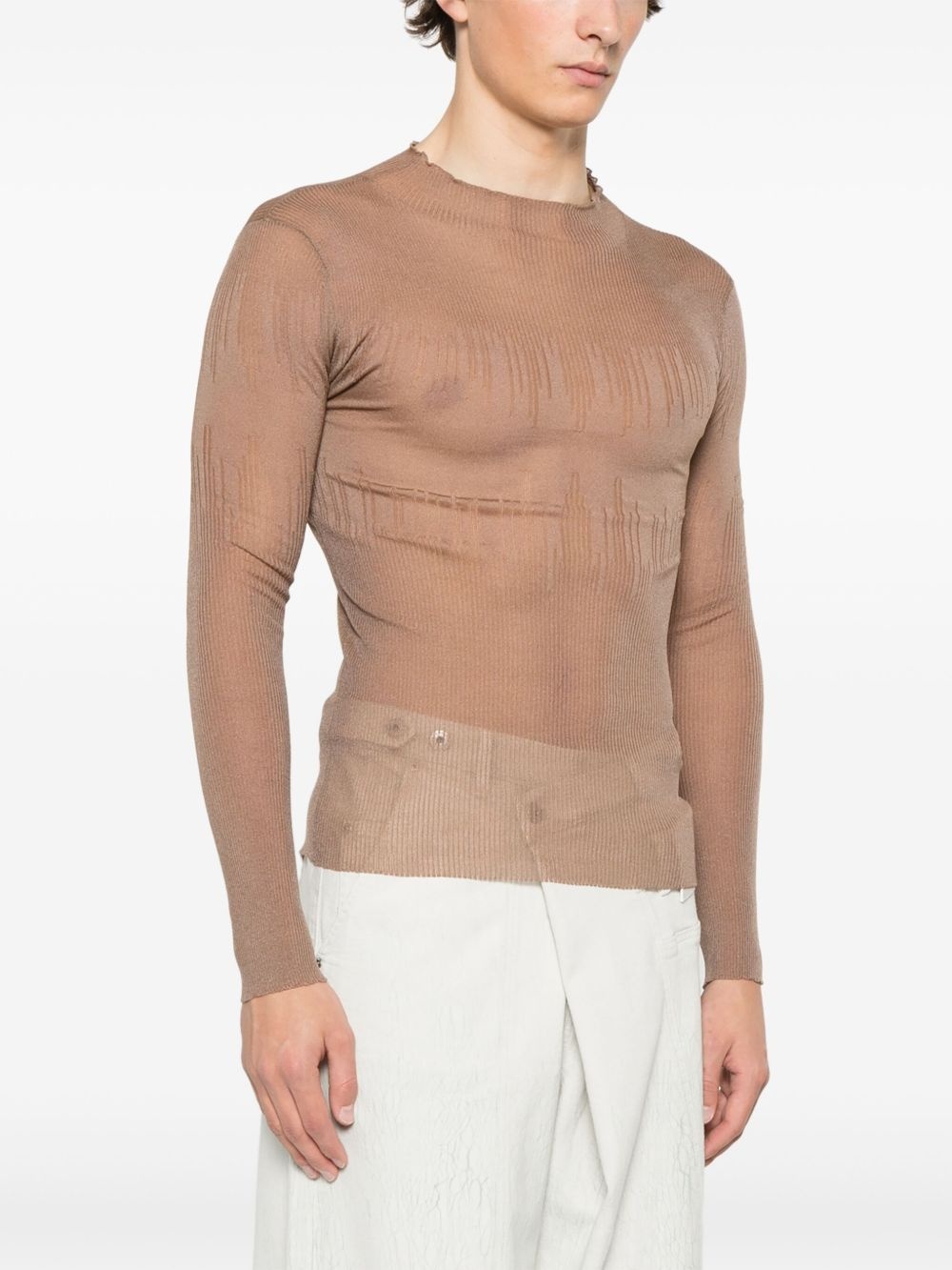 fine-ribbed sweater - 3