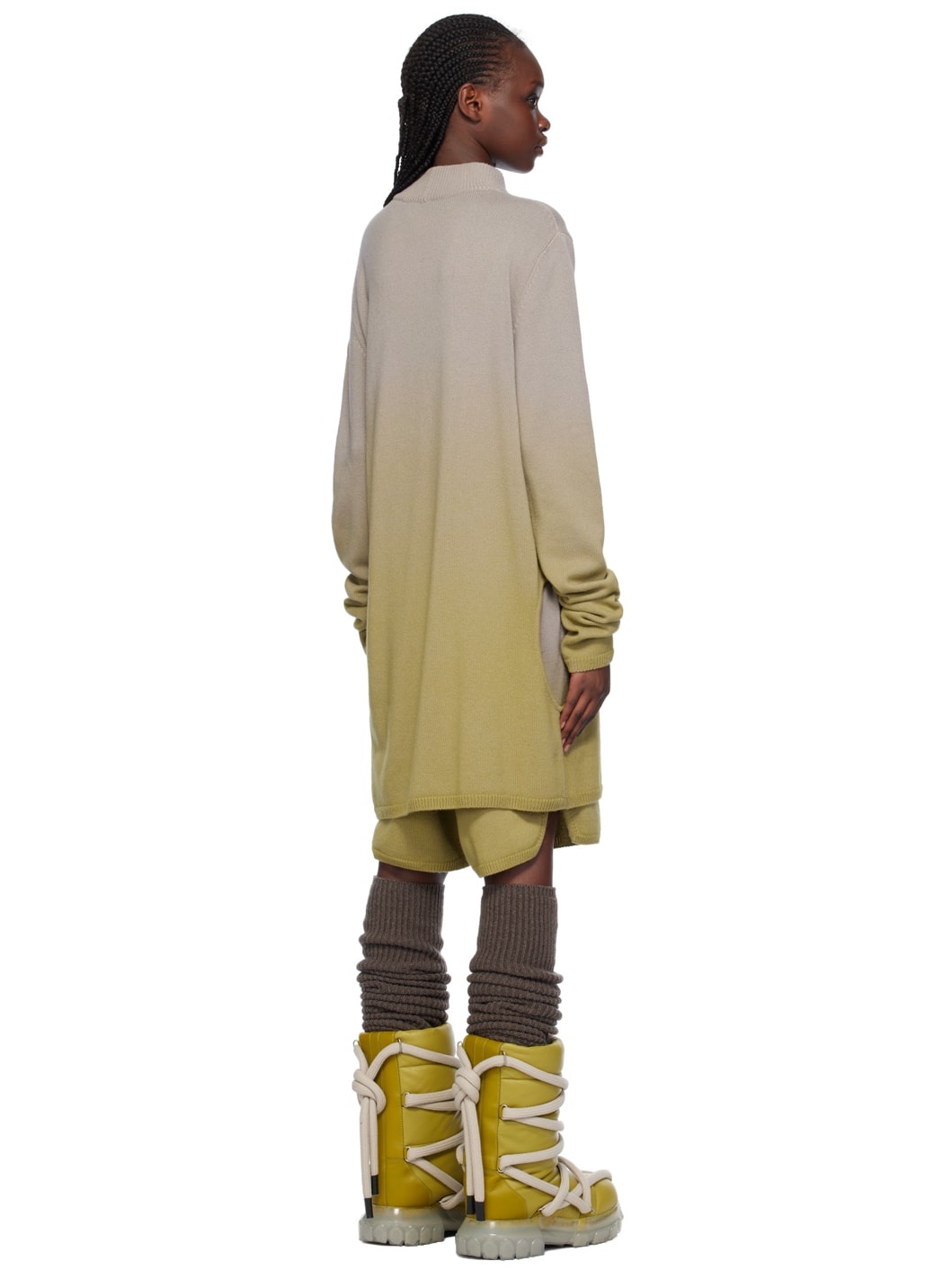 Taupe & Green Moncler Edition Sweater - 3