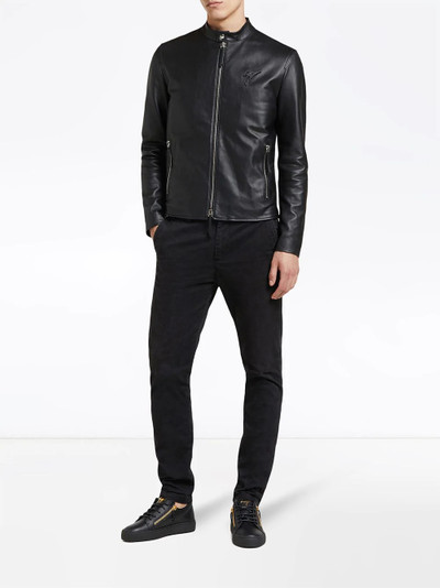 Giuseppe Zanotti zip-front leather jacket outlook