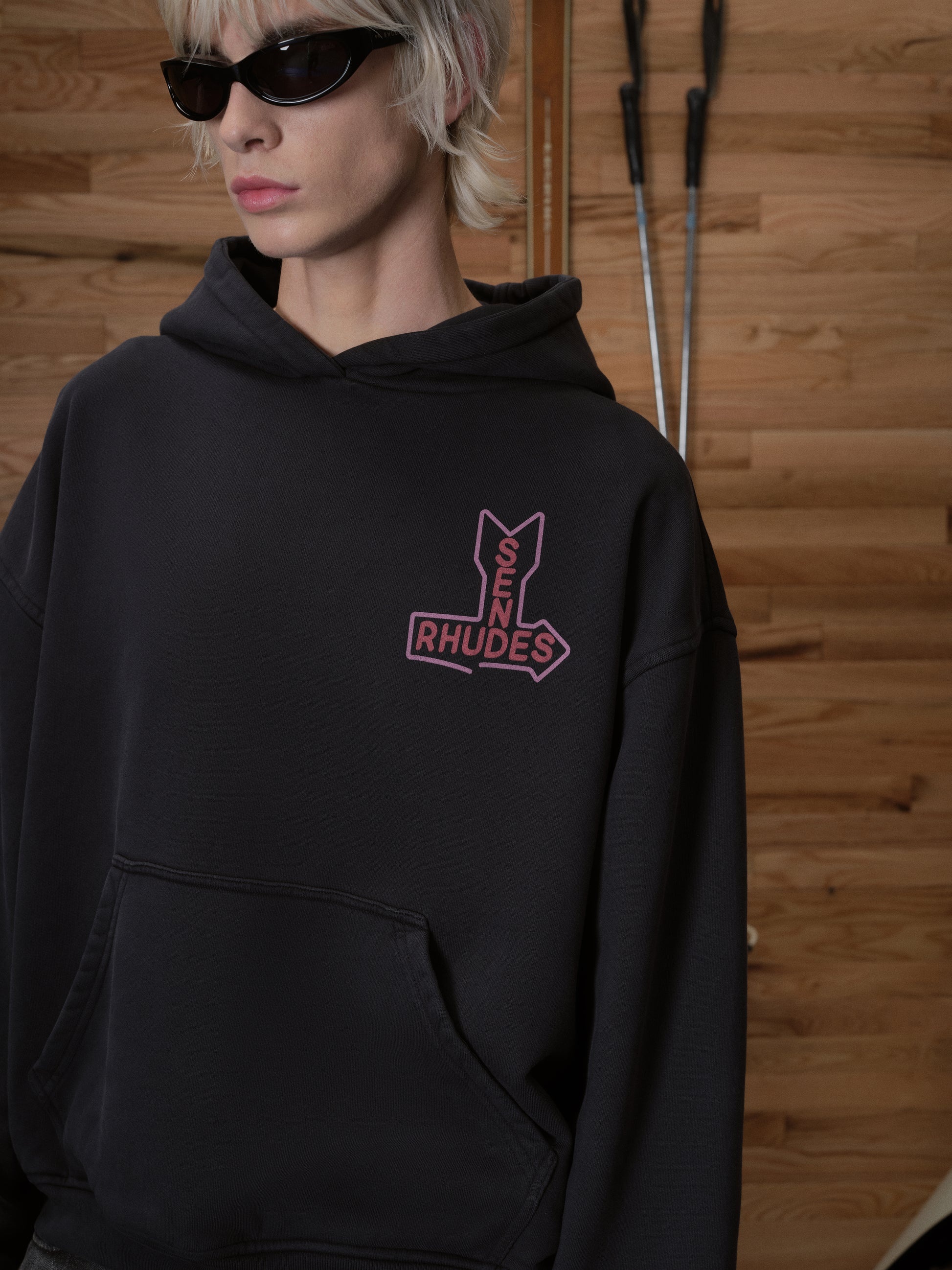 【関税込み】Rhude ブラック Send Rhudes フーディ Rhude SEND RHUDES HOODIE | REVERSIBLE