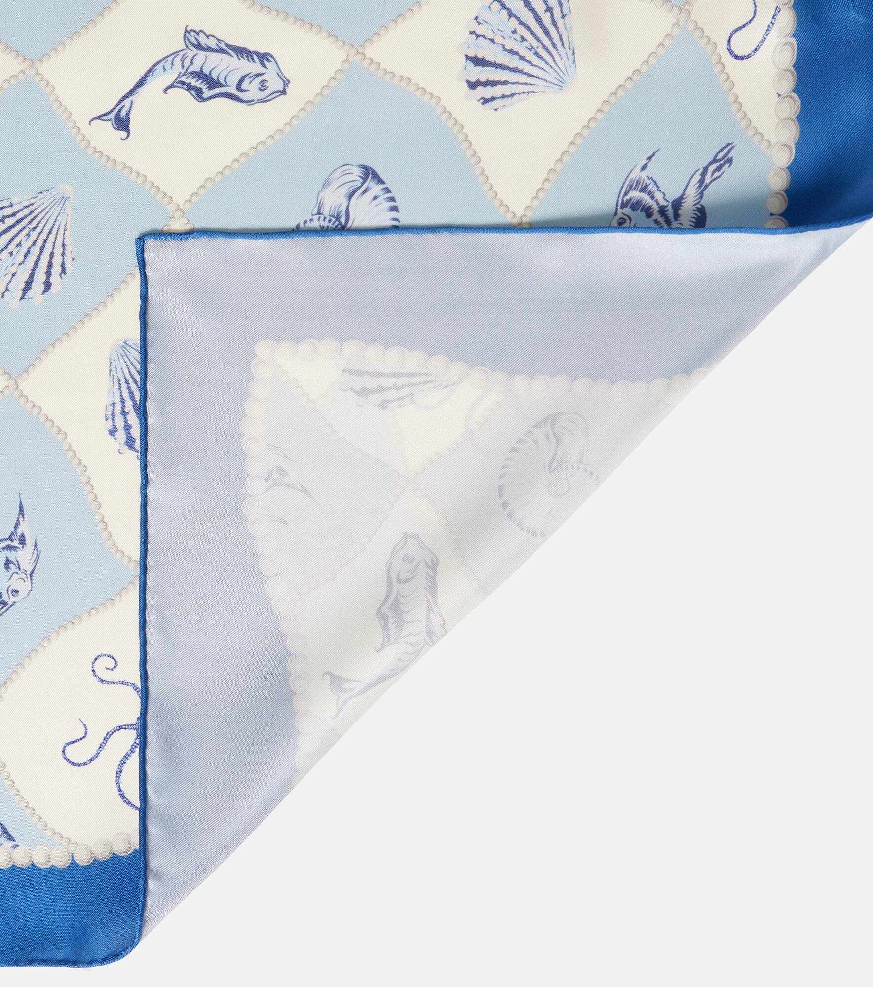 Pia printed silk scarf - 4