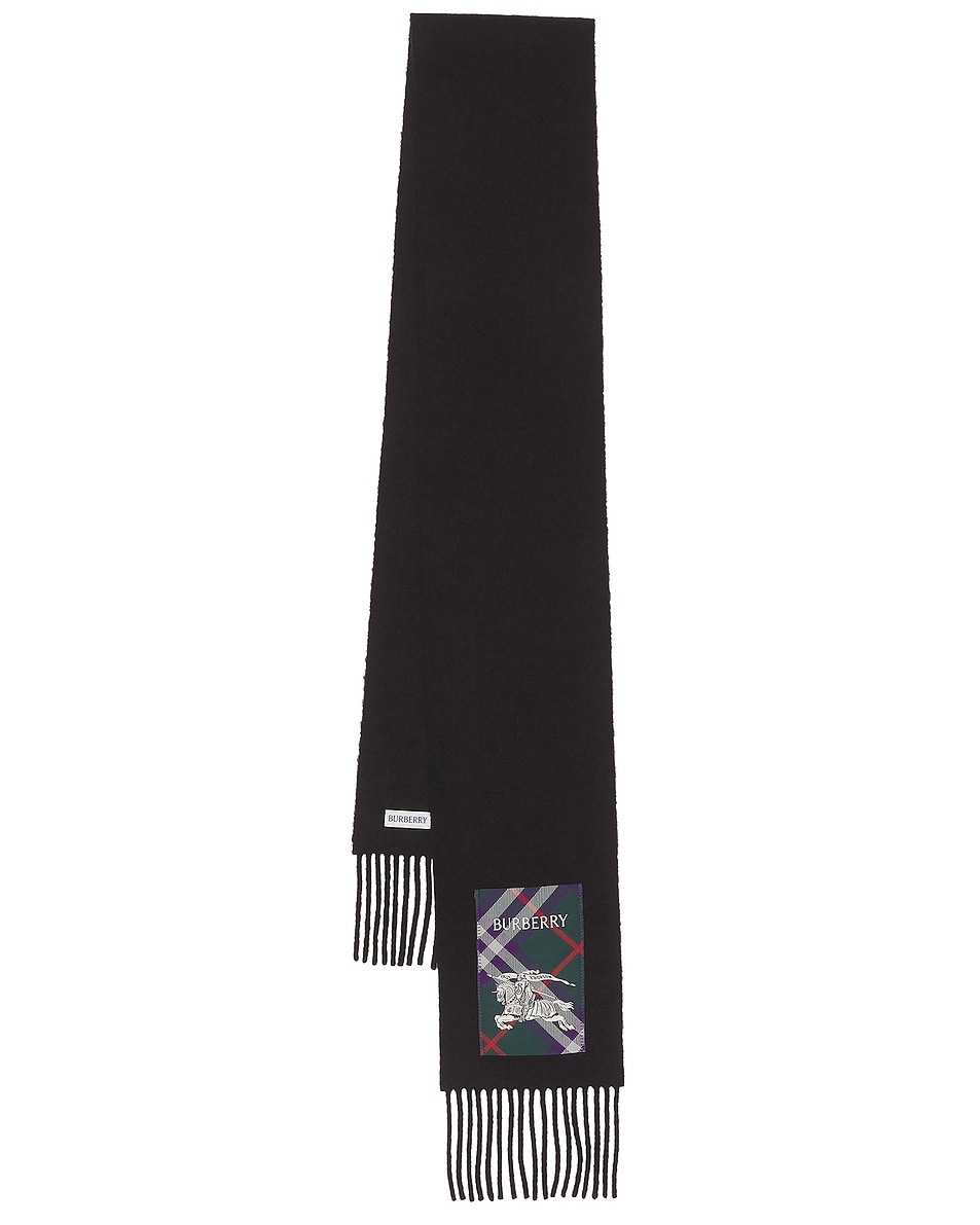 Solid Label Scarf - 1