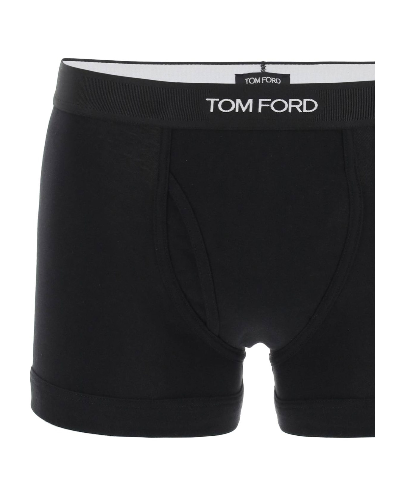 Logo Print Cotton Trunks - 3