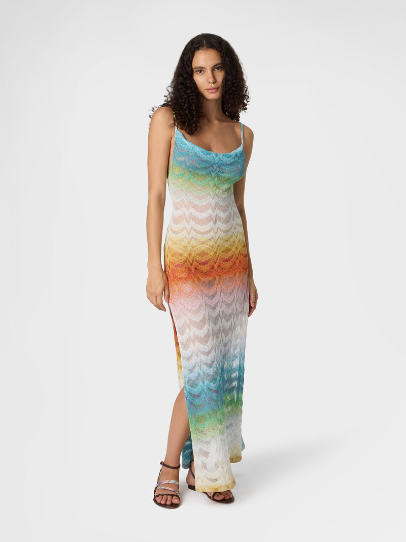 Missoni Long cover-up dress in shaded lamé viscose outlook