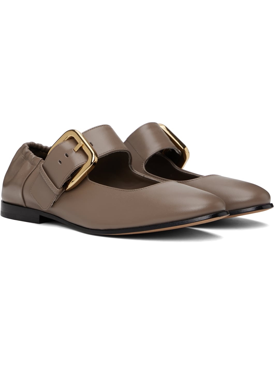 Taupe Astaire Mary-Jane Ballerina Flats - 4