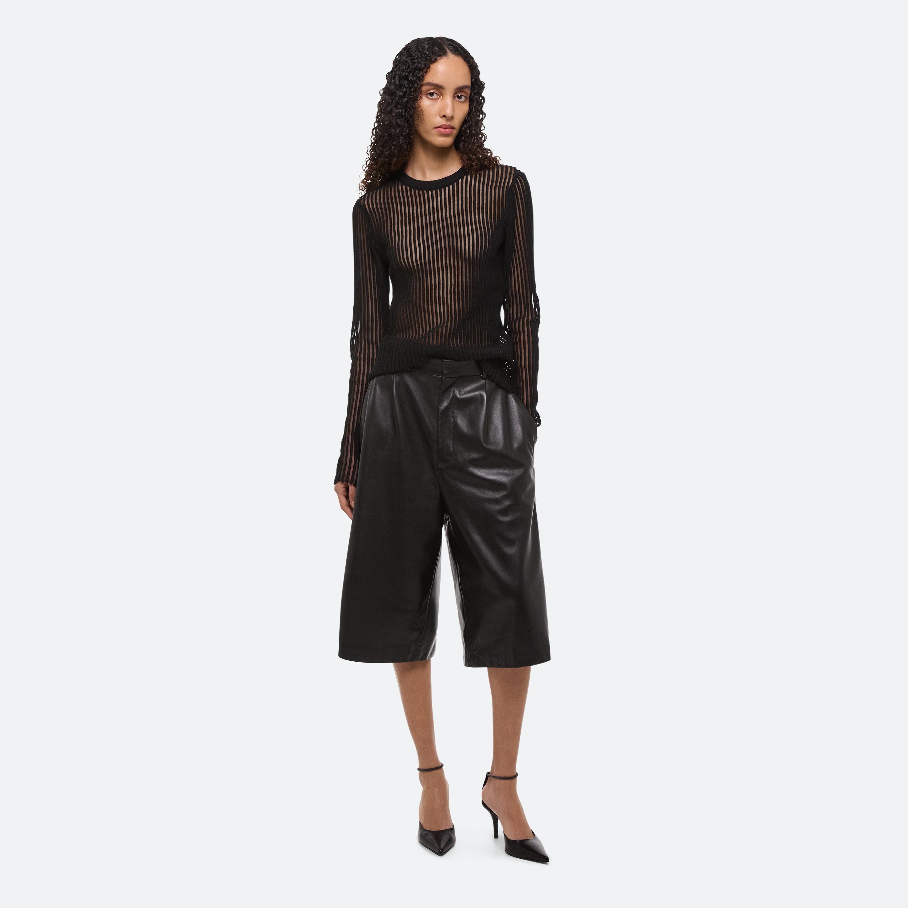 SPACED SHEER CREWNECK - 2