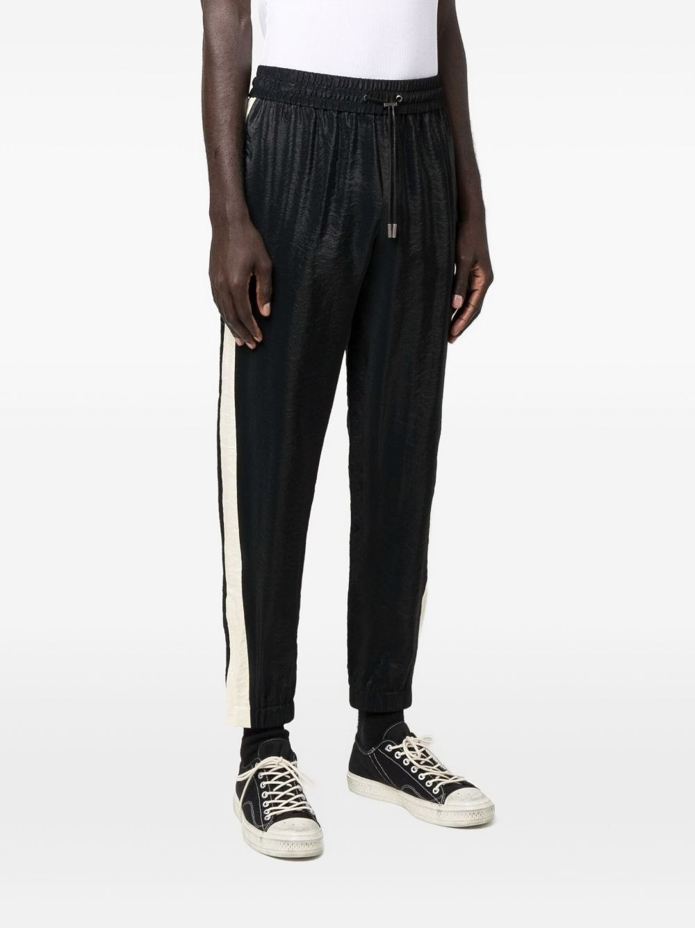 side-stripe tapered trousers - 3