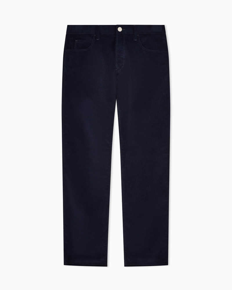 REGULAR-FIT, FIVE-POCKET TROUSERS IN COTTON AND CASHMERE 1