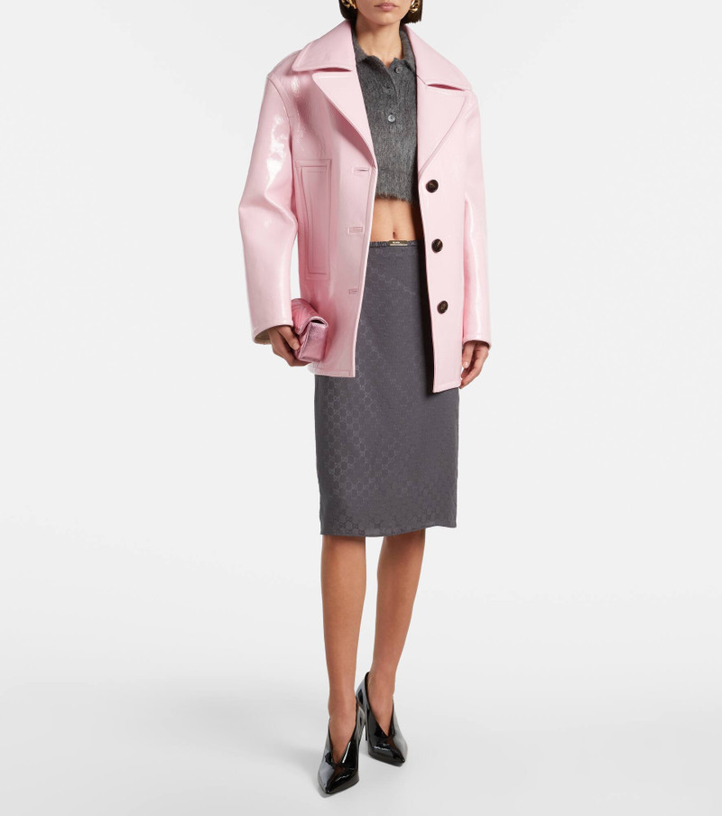 GUCCI GG low-rise silk pencil skirt outlook