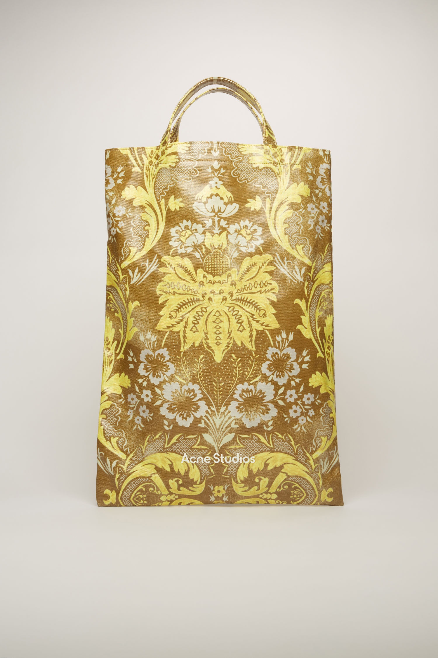 Floral-print tote bag yellow/green - 1