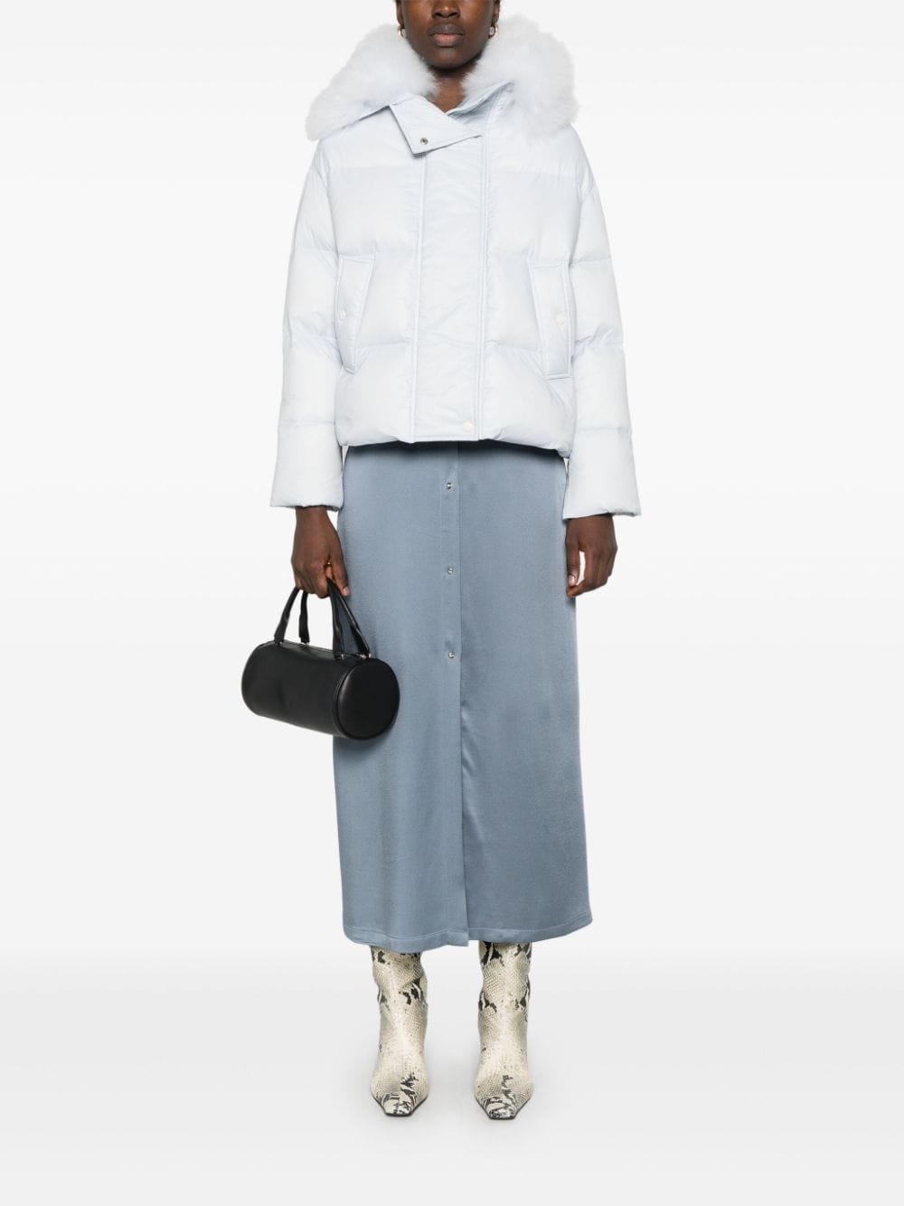 faux-fur detail puffer jacket - 2