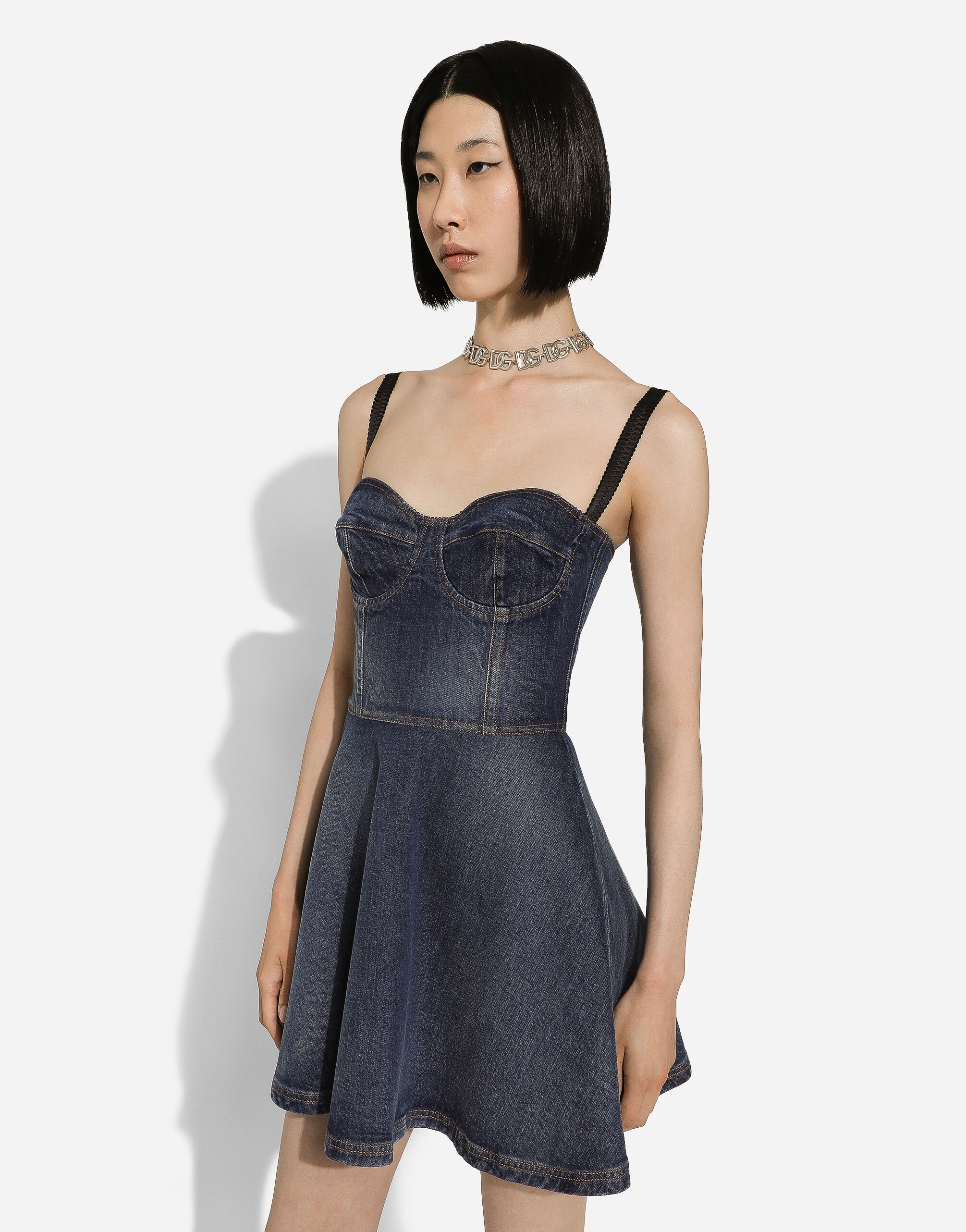 Short denim corset dress - 4