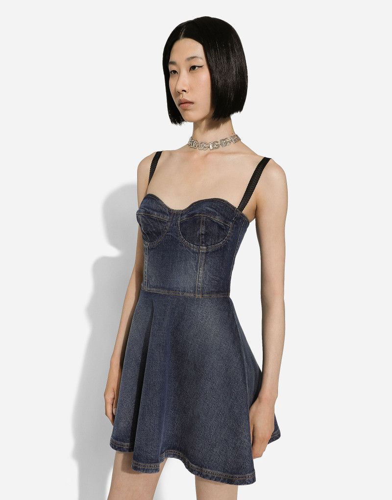 Short denim corset dress 4