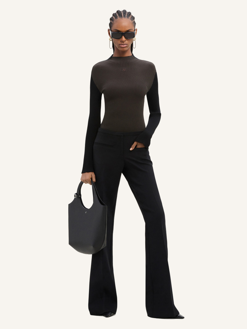 courrèges CONTRAST FRAME RIB KNIT SWEATER outlook