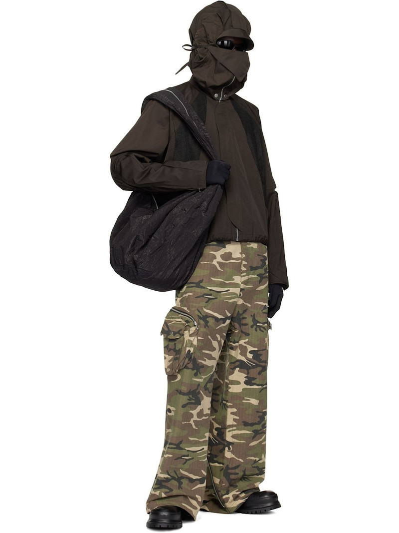 FFFPOSTALSERVICE SSENSE Exclusive Brown Parachute Hooded Jacket outlook