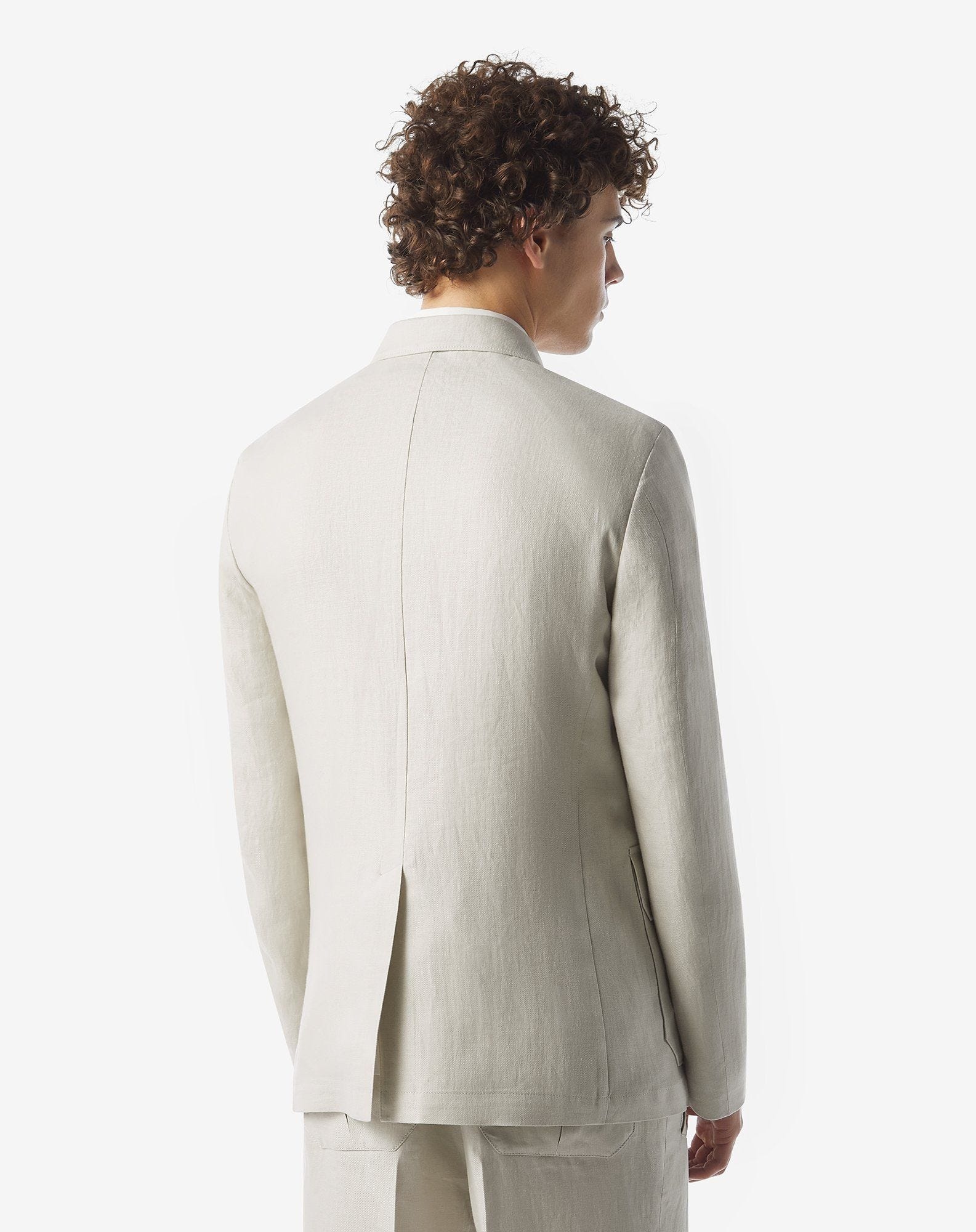 Ivory pure linen jacket - 3