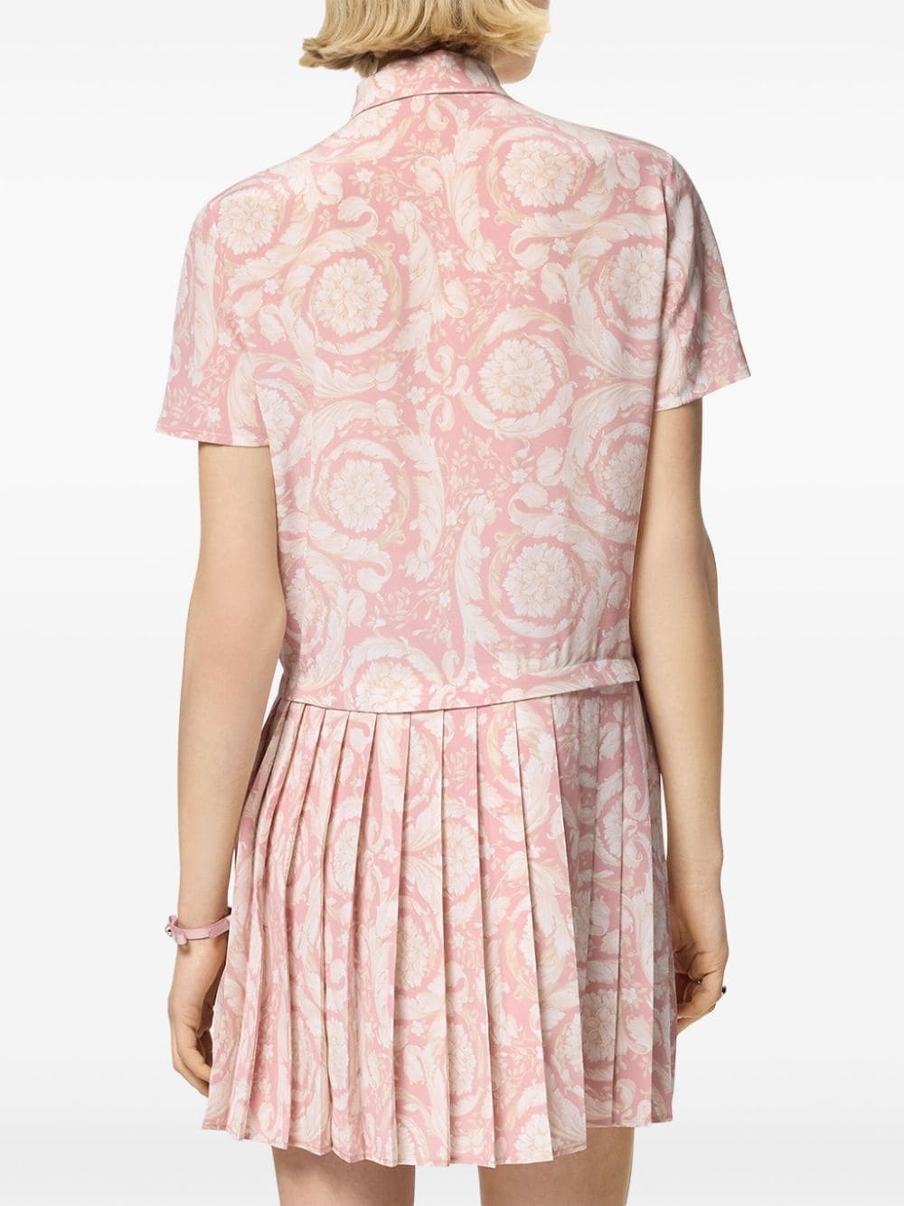 Barocco LavalliÃ¨re silk minidress - 4