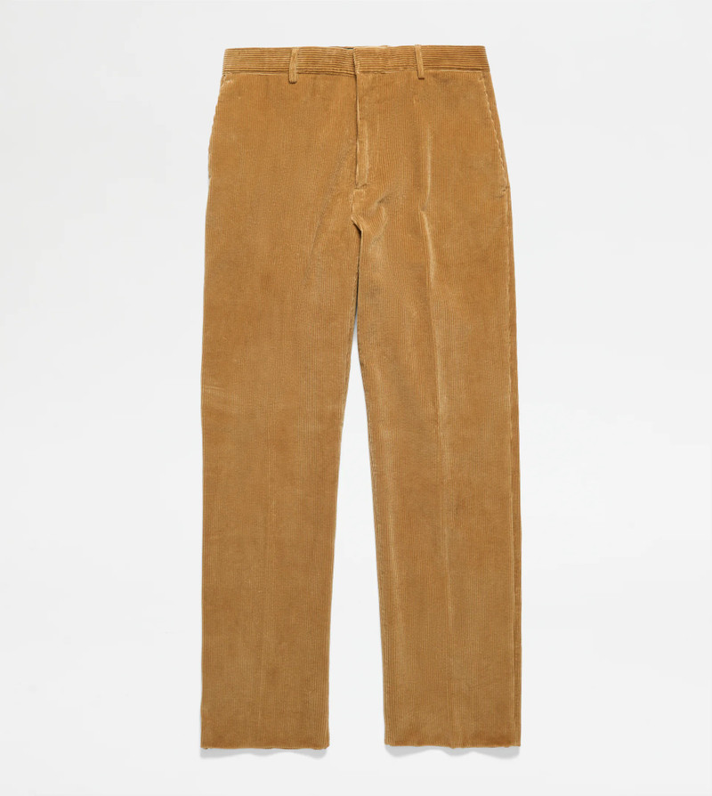 BAGGY TROUSERS IN VELVET - BEIGE 1