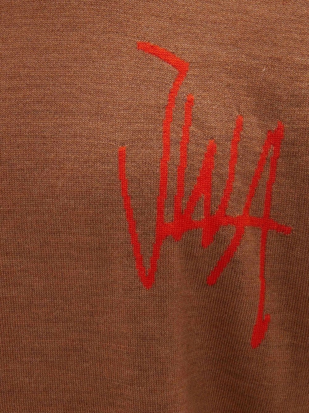 intarsia-logo crew neck jumper - 6