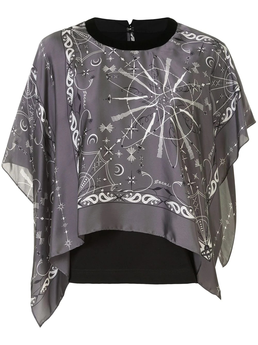 paisley print layered T-shirt - 1