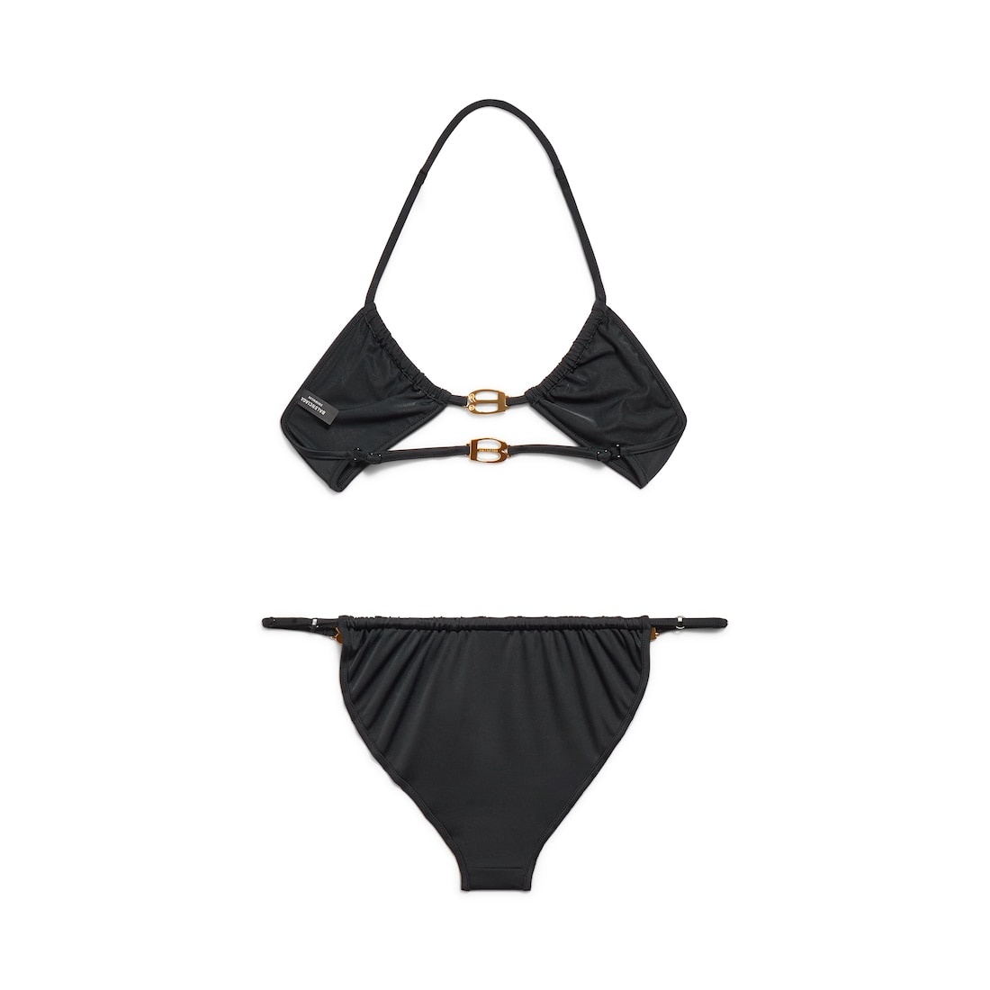 Women's Bb Buckle Bikini in Black/gold - 2
