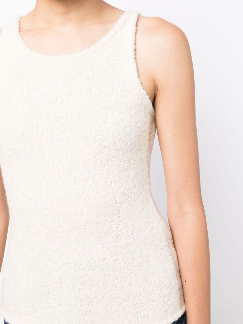 sleeveless fleece knitted top - 5