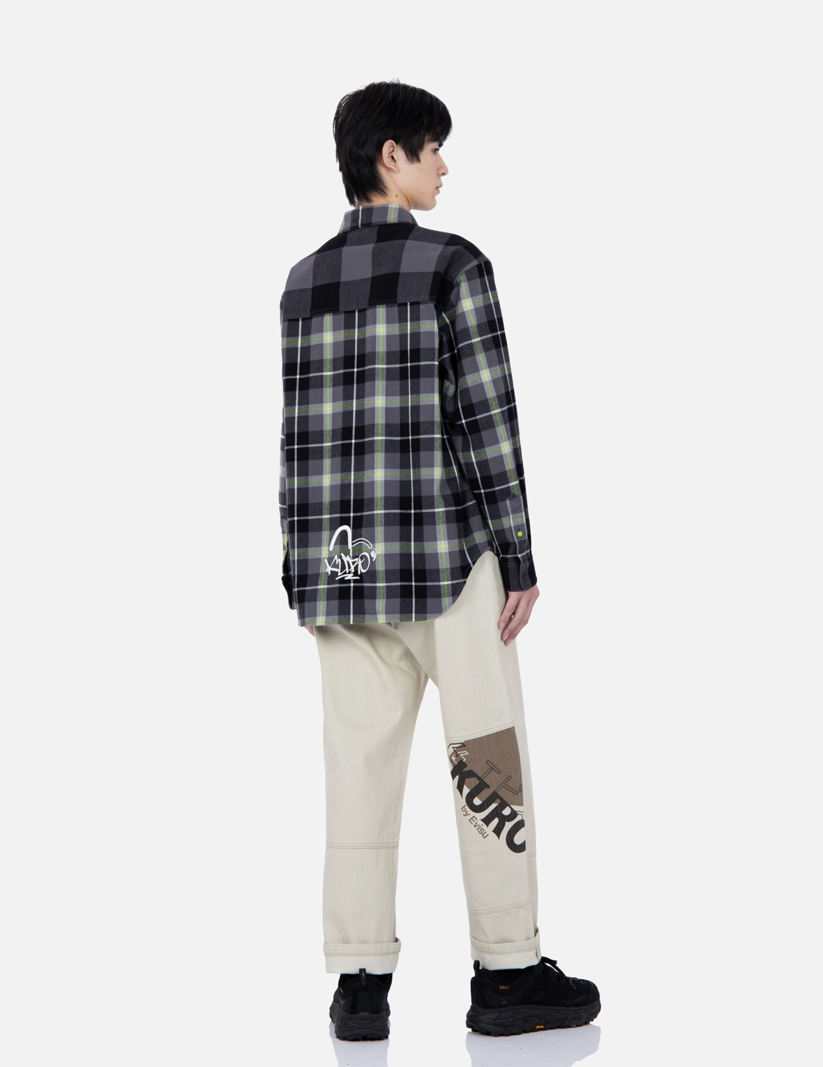 Contrast Pockets Plaid Flannel Shirt - 4