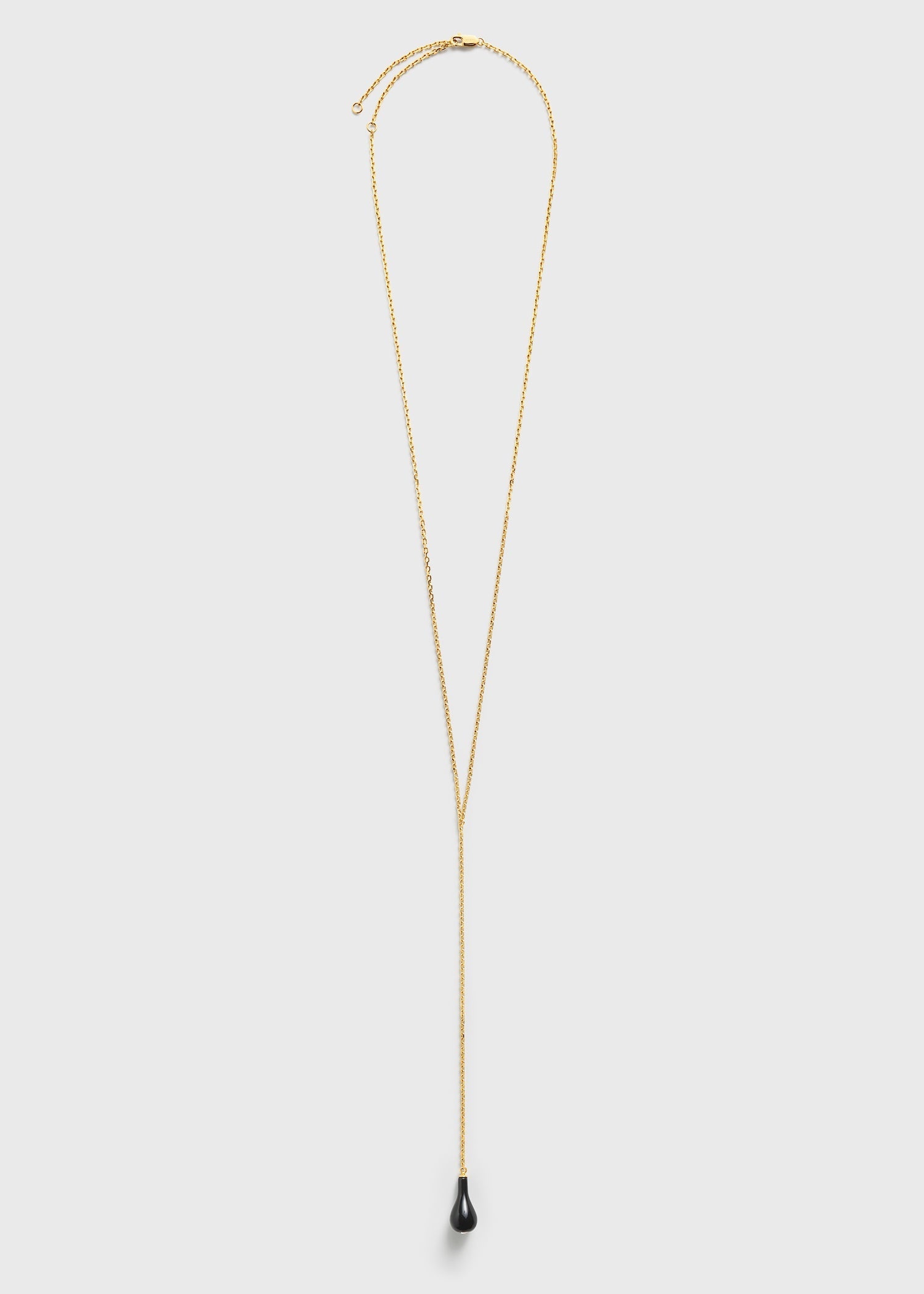 Onyx drop necklace black/gold - 8