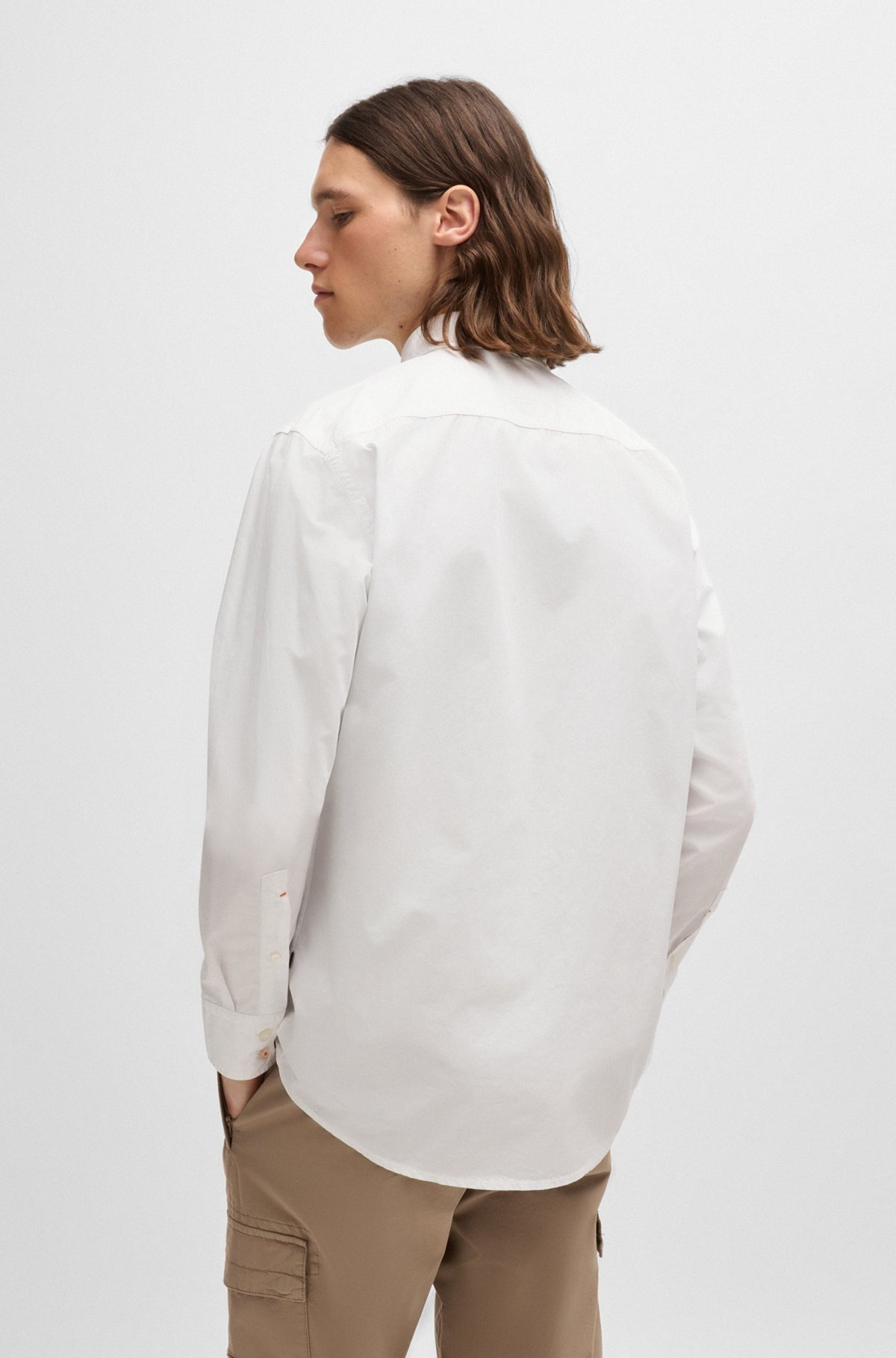 REGULAR-FIT SHIRT IN COTTON POPLIN - 5