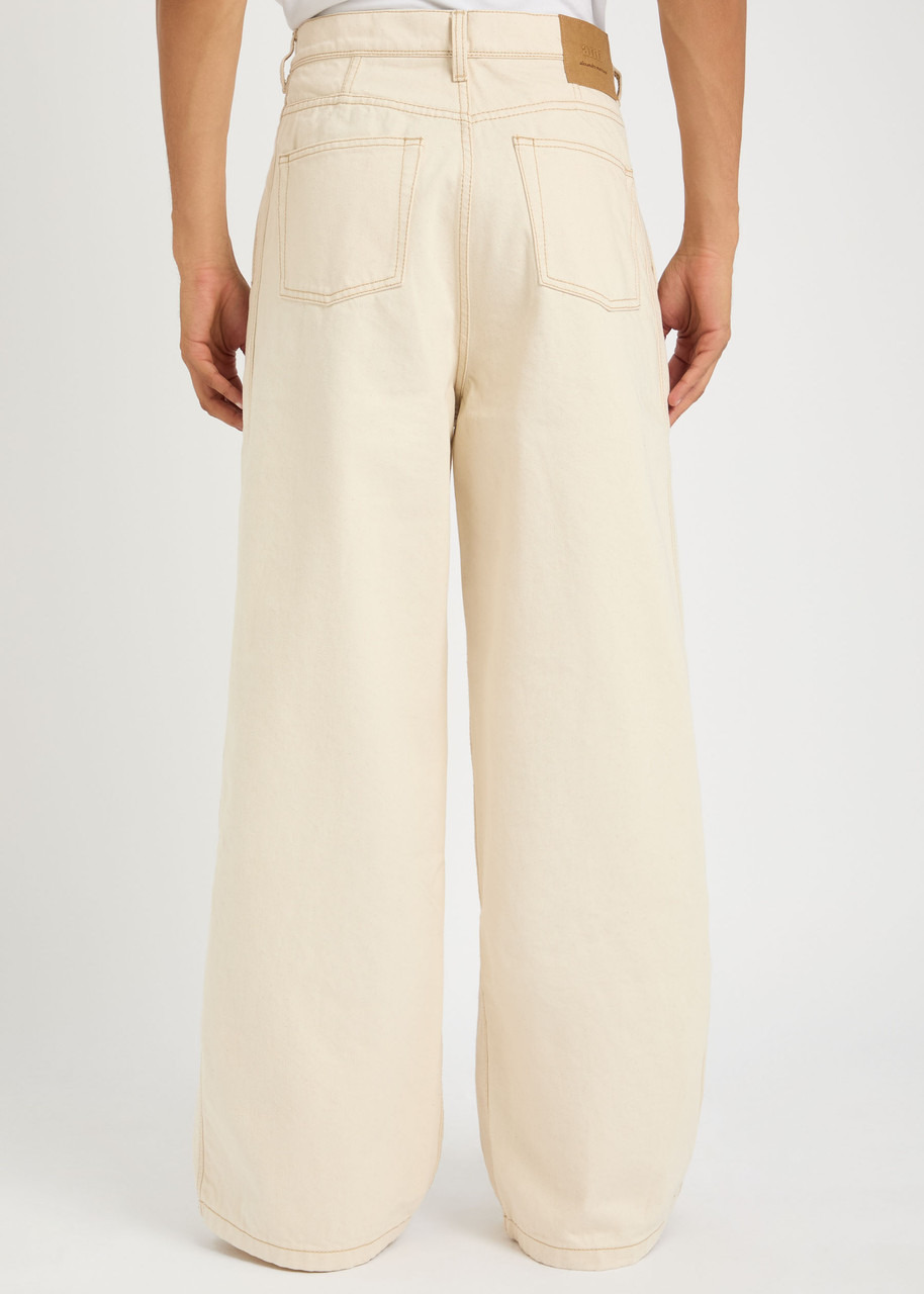 Ami Paris Panelled Wide-leg Jeans - 3