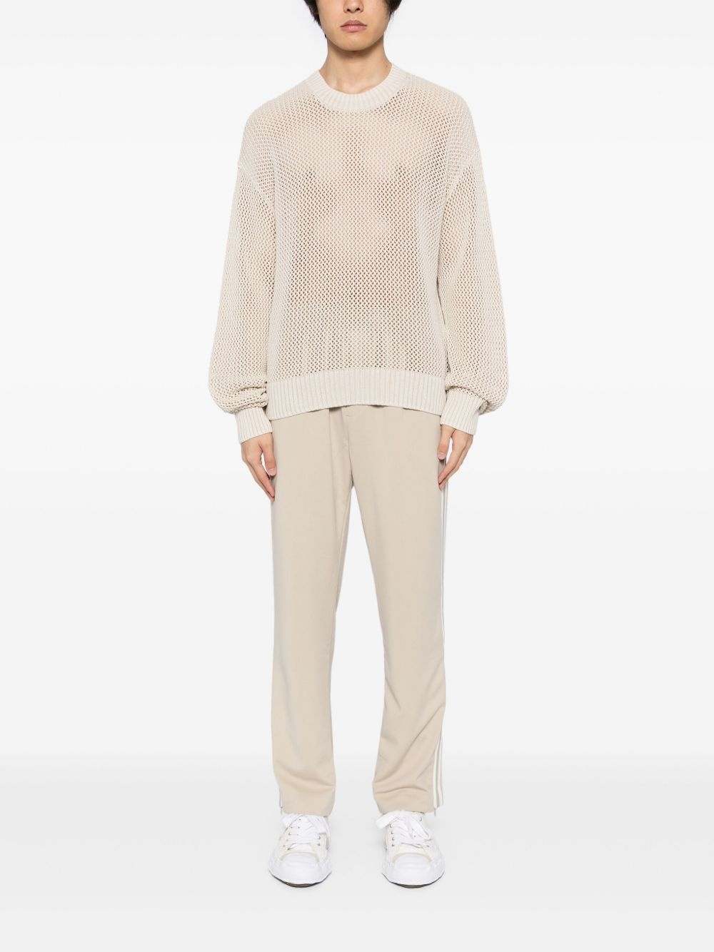 open gauge knit jumper - 2