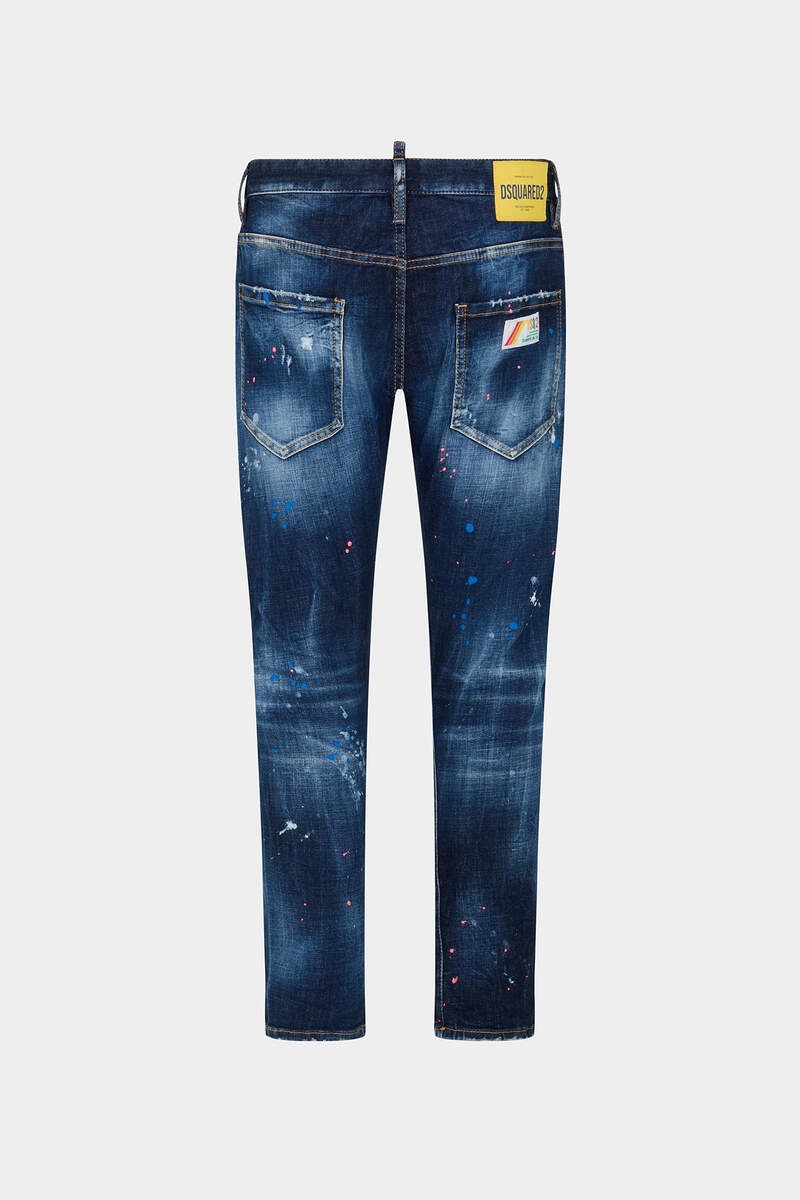 DSQUARED2 DARK NEON SPLASH WASH SEXY TWIST JEANS | REVERSIBLE