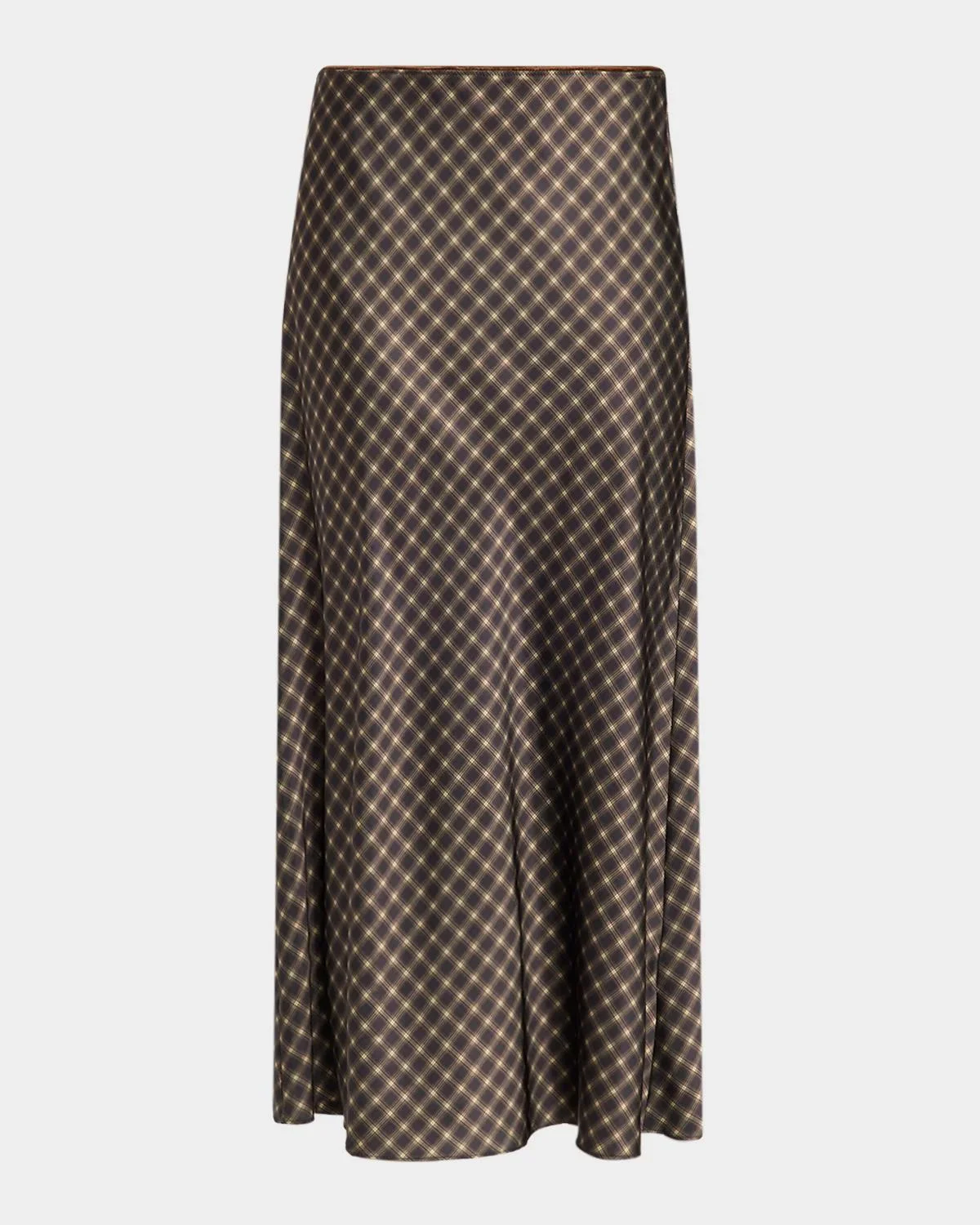 Ombrê Plaid Slip Skirt - 1