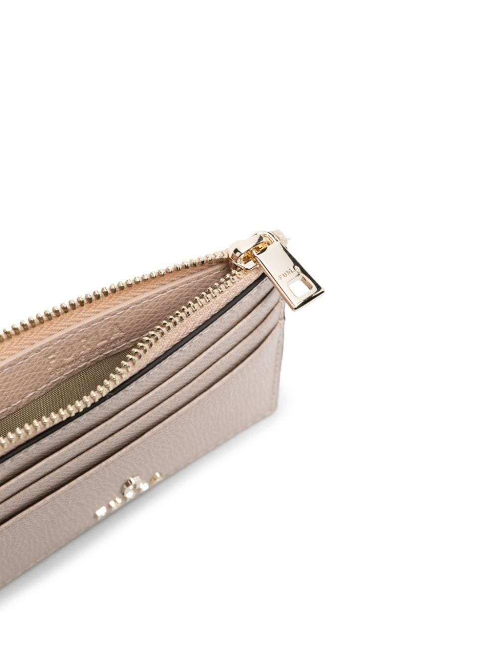 logo-lettering leather cardholder - 3