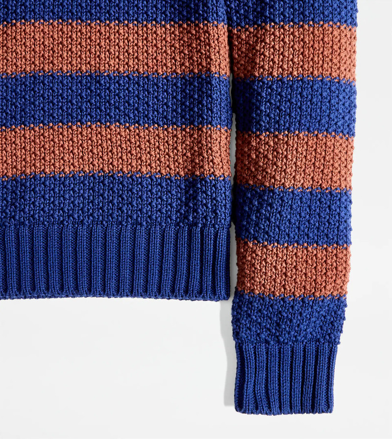 POLO SHIRT IN MAXI PIQUET - BLUE, BROWN 5