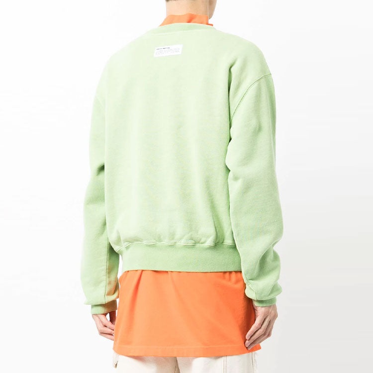 HERON PRESTON CTNMB Sport Crewneck Sweatshirt 'Green White' HMBA016F21JER0065501 - 3