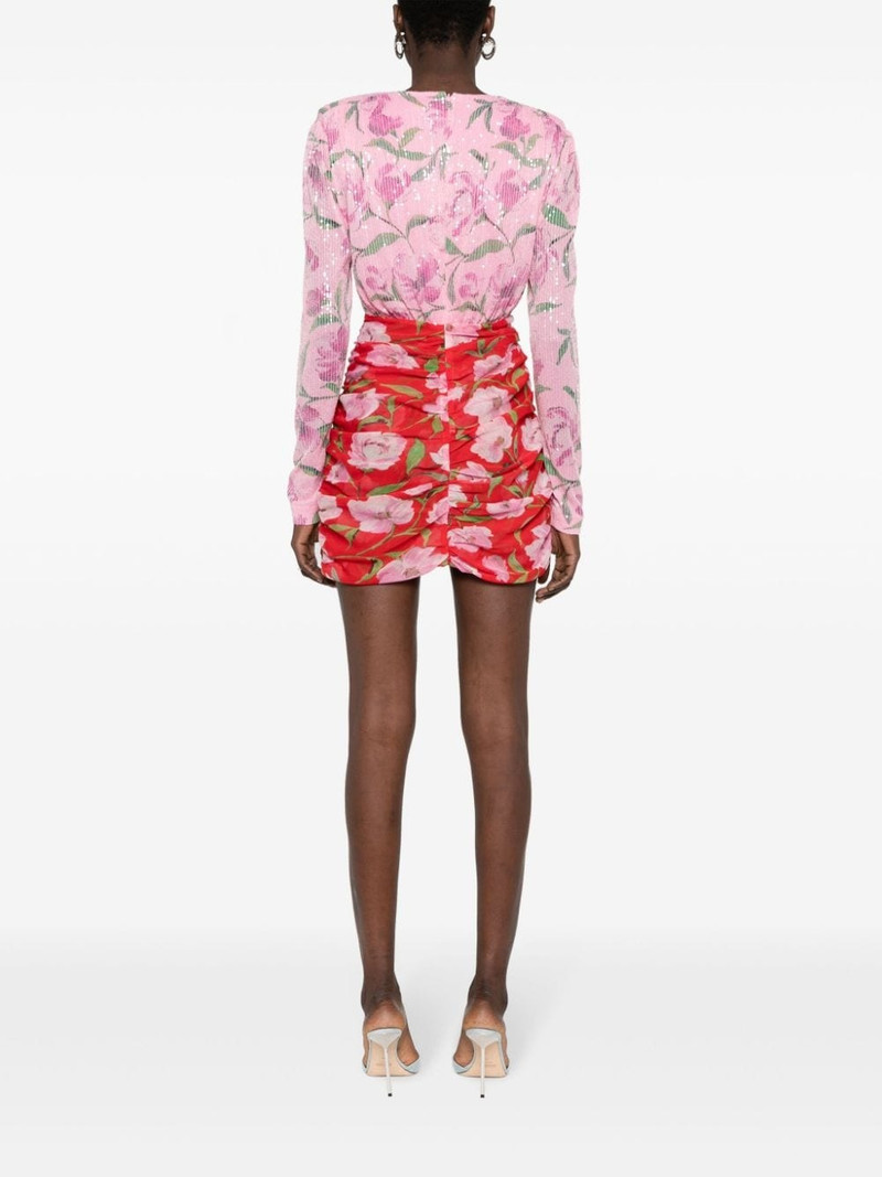 floral-print sequined mini dress 4