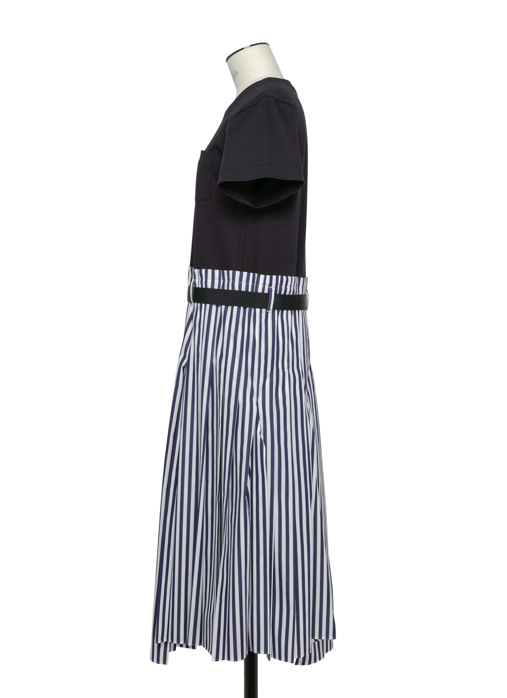 sacai Cotton Poplin x Cotton Jersey Dress | REVERSIBLE