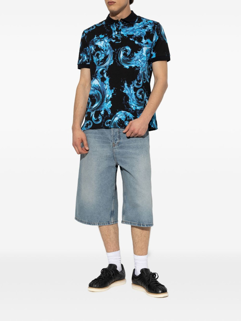 VERSACE JEANS COUTURE printed short-sleeve polo shirt outlook