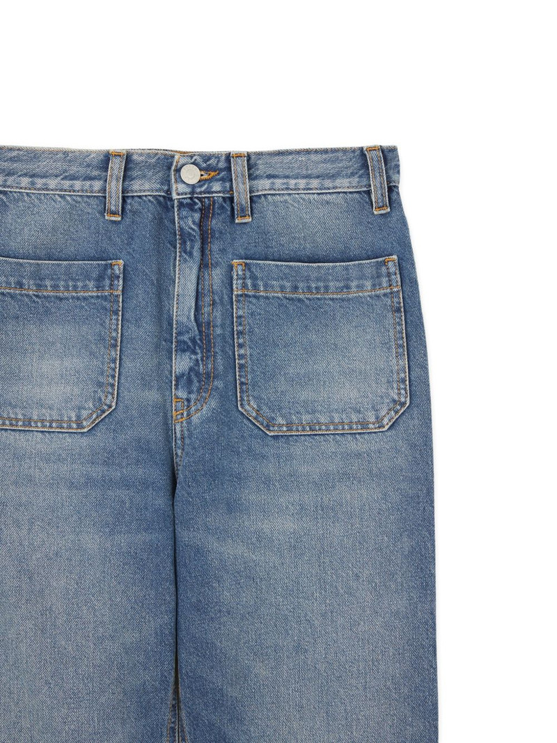 patch-pockets bootcut jeans 4