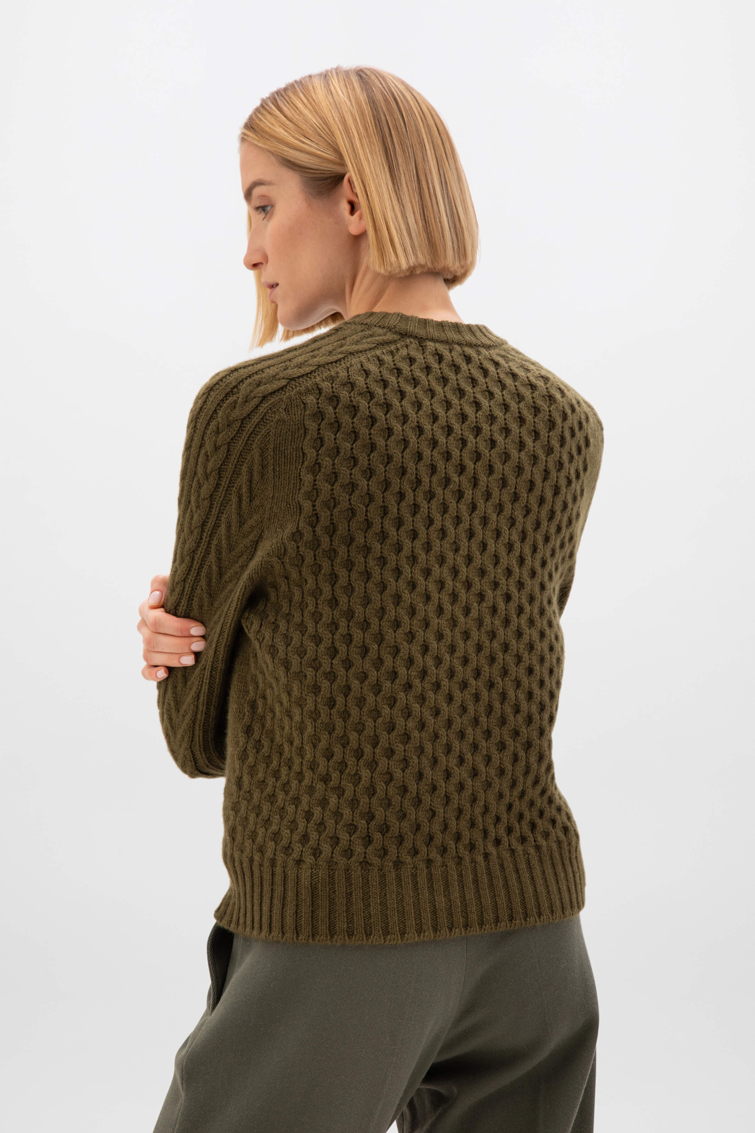 Aran Cable Cashmere Jumper - 3