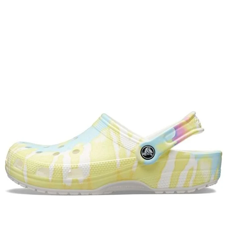 Crocs Classic Clog Tie Dye Beach Sandals Multi-Color Unisex 205453-94S - 1
