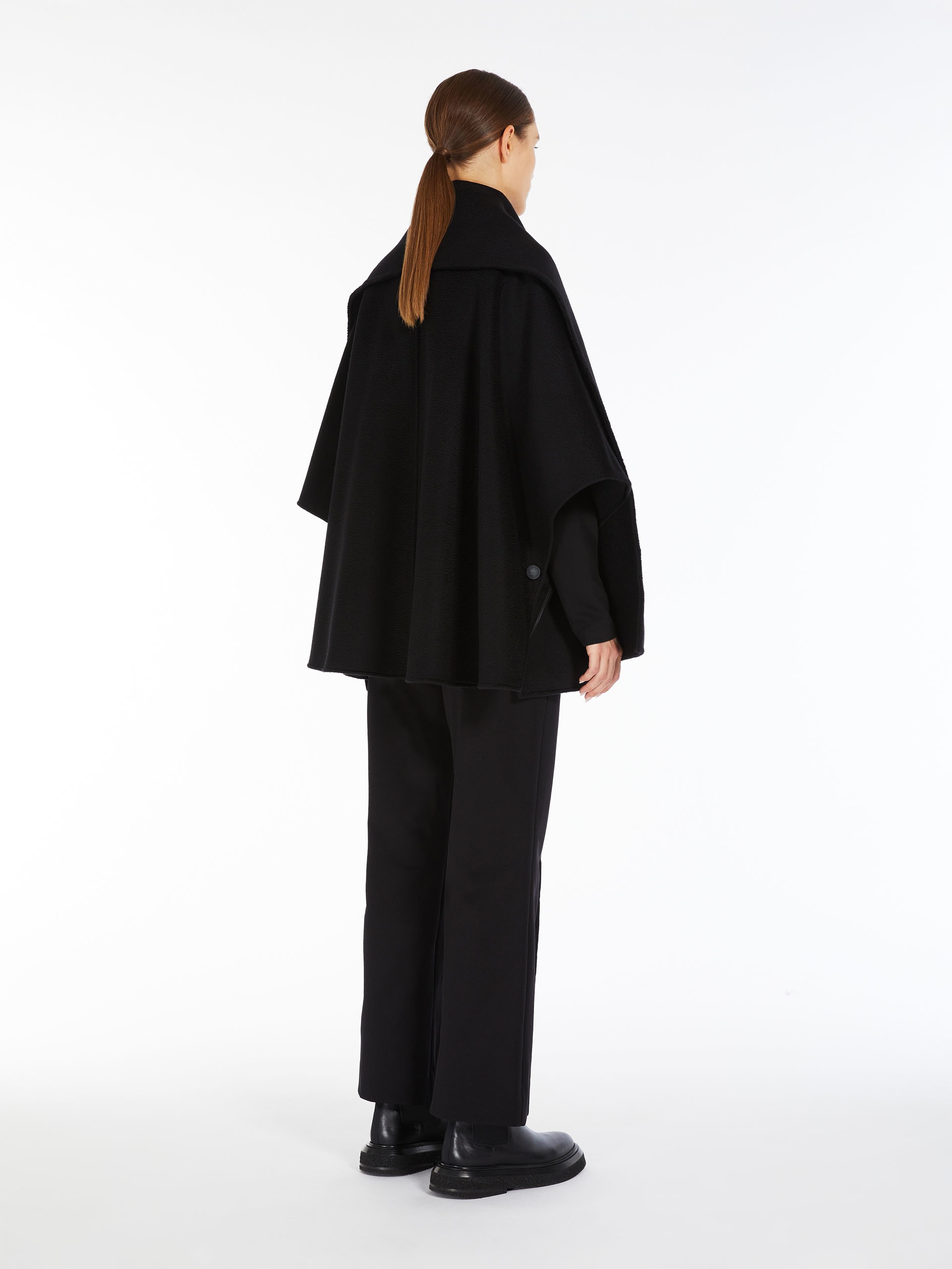 NEWLAUREA Cashmere cape with scarf - 4
